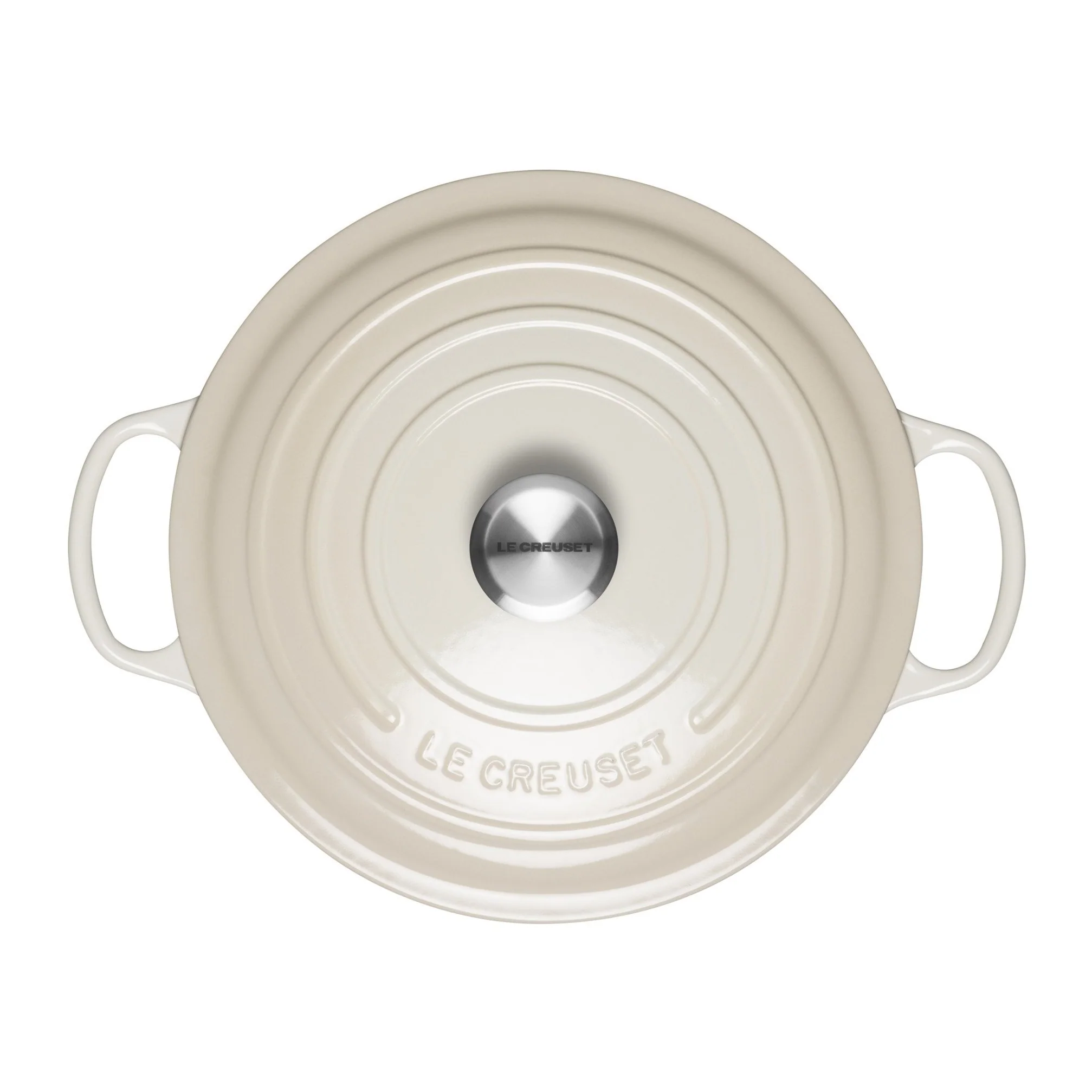 Round Cast Iron Casserole Dish | Meringue | 28cm - Image 4