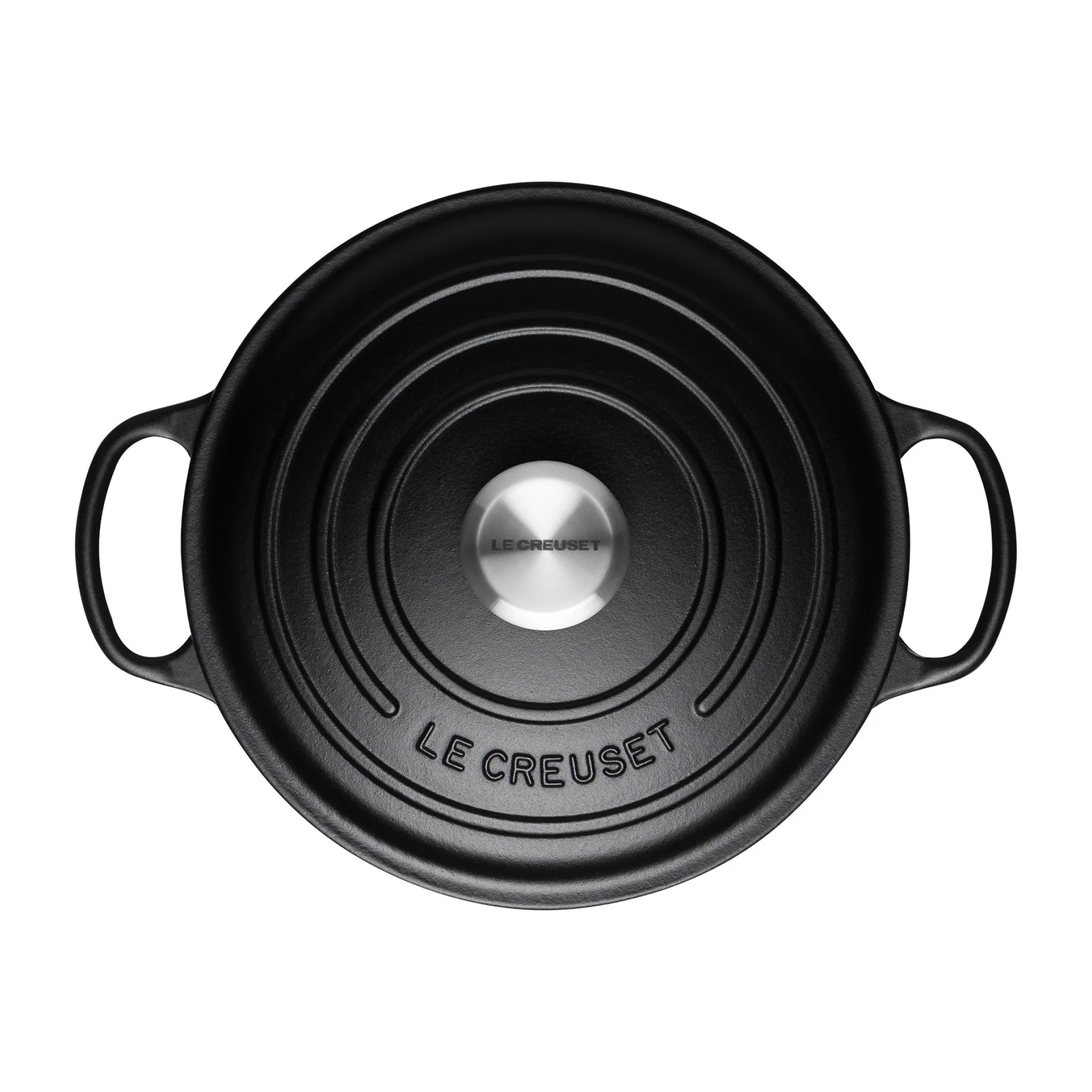 Round Cast Iron Casserole Dish | Satin Black | 22cm - Image 4