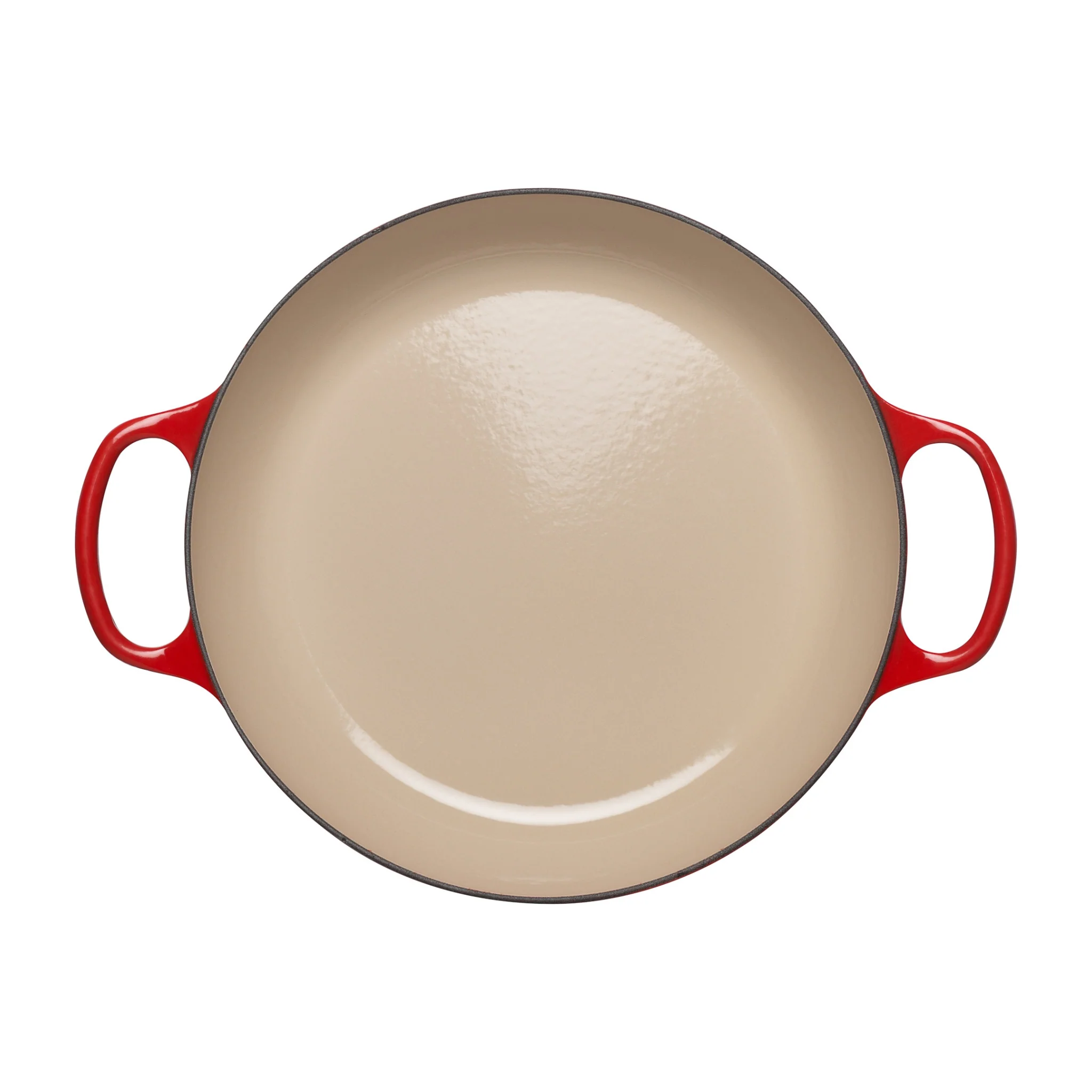 Shallow Cast Iron Casserole Dish | Cerise | 30cm - Image 3