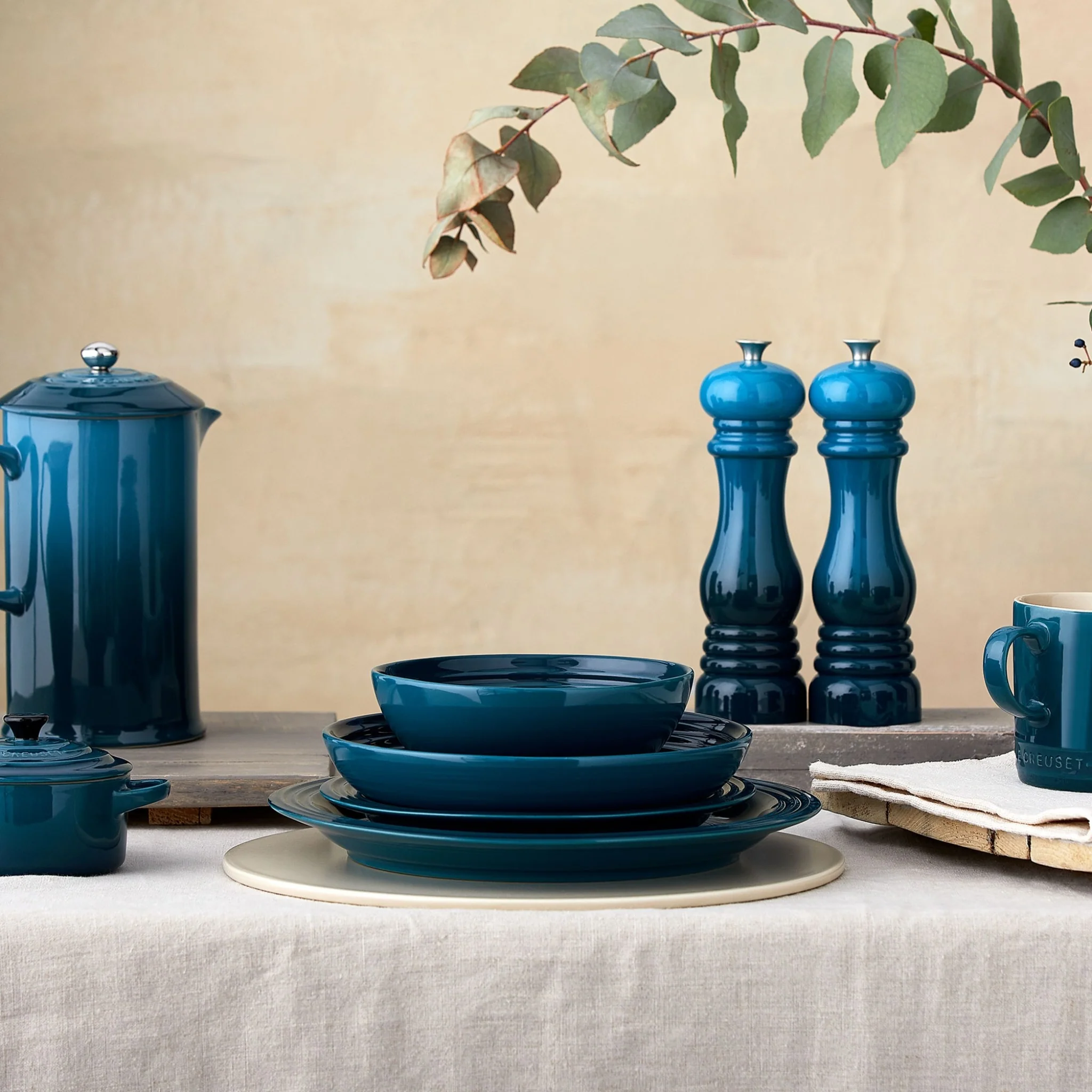 Side Plate | Stoneware | Deep Teal | 22cm - Image 2