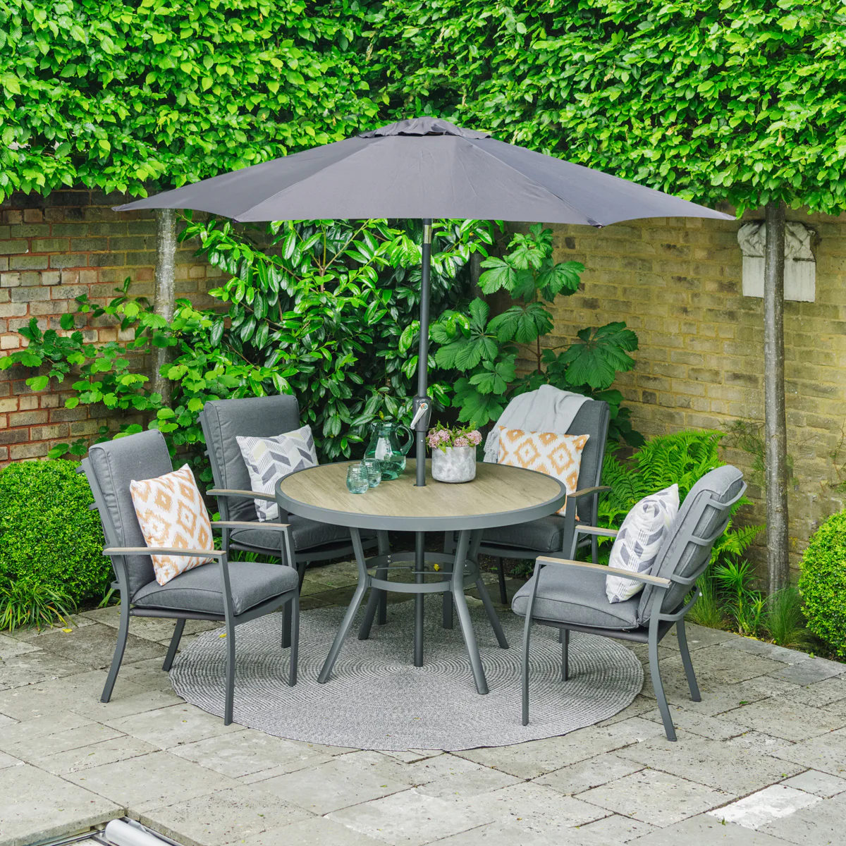 Monza Outdoor Round Dining Table | 110cm - Image 4