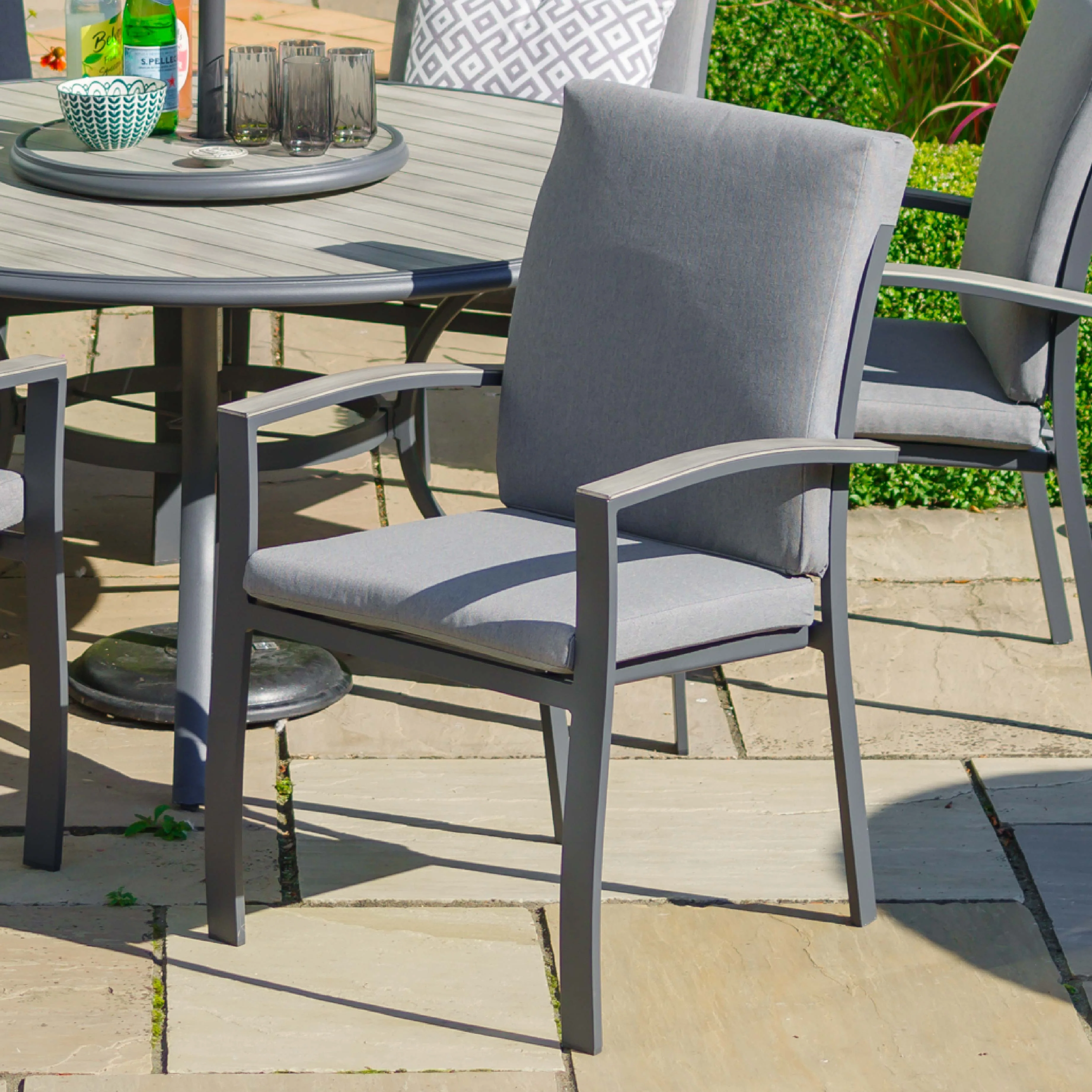 Turin Outdoor Cushioned Armchairs | Set of 2
