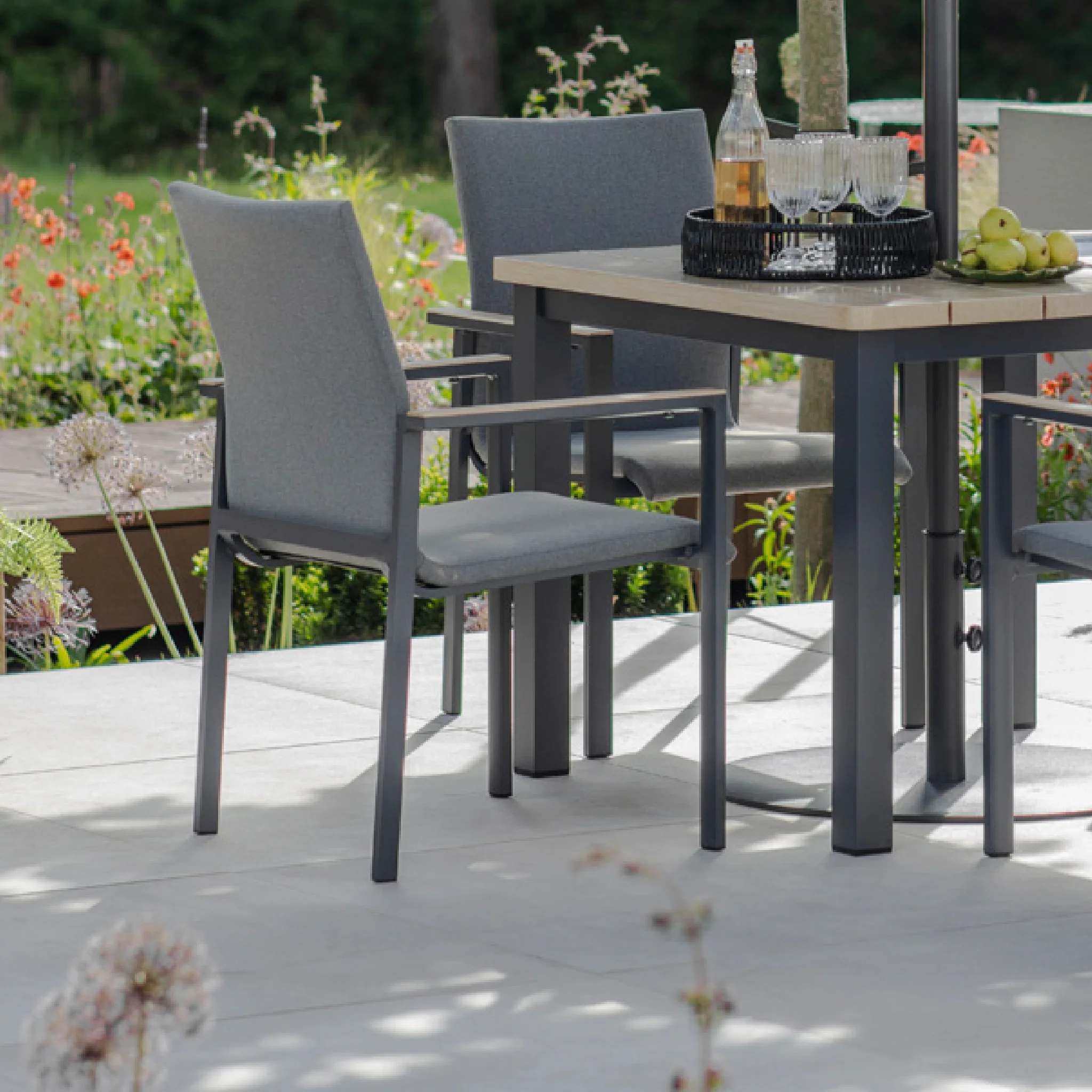 Venice Outdoor Square Dining Table | 95cm - Image 3