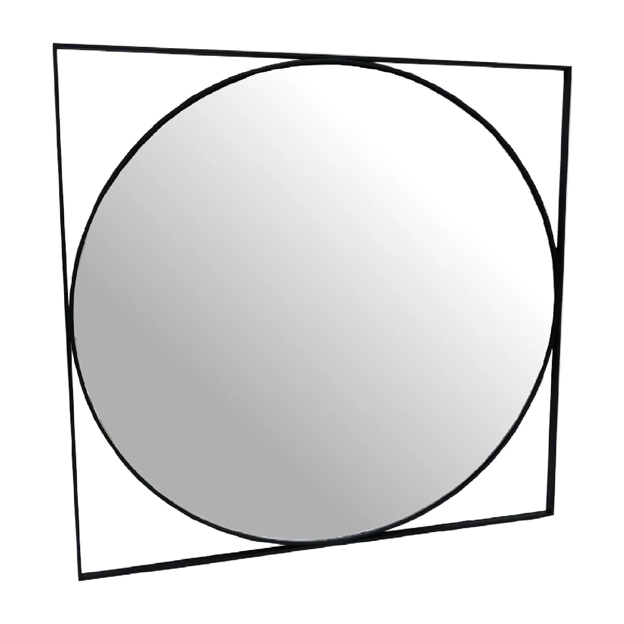 Round Metal Mirror | Isaac | Black
