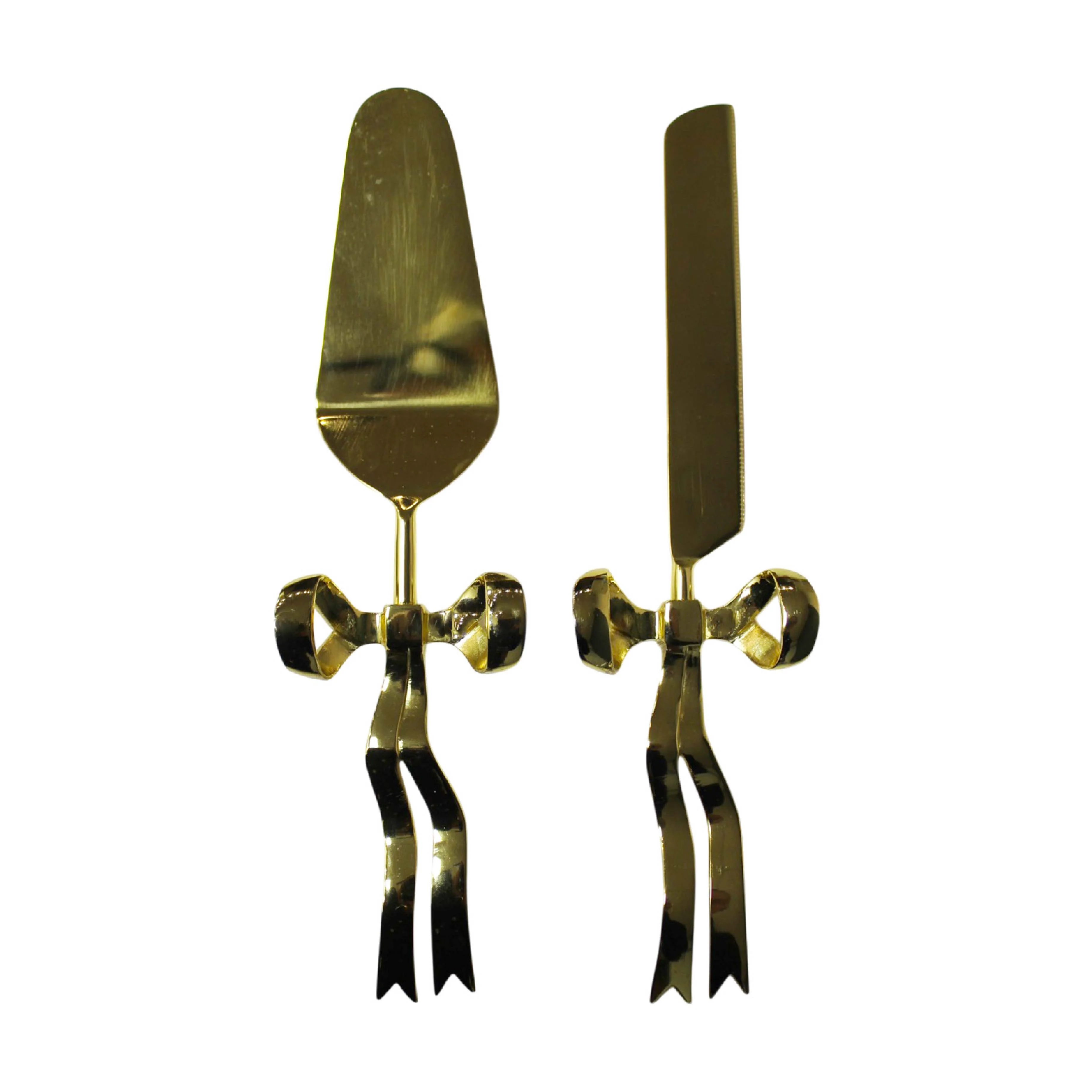 Bow Cake Knife Set | Gold Plated | 3 Piece - Image 2