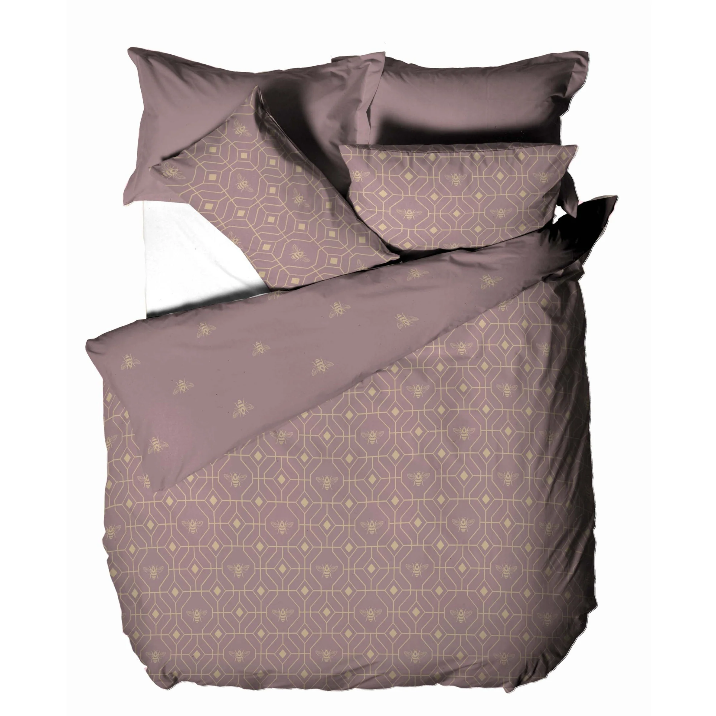 Geometric Bee Duvet Cover Set | Blush - Image 5