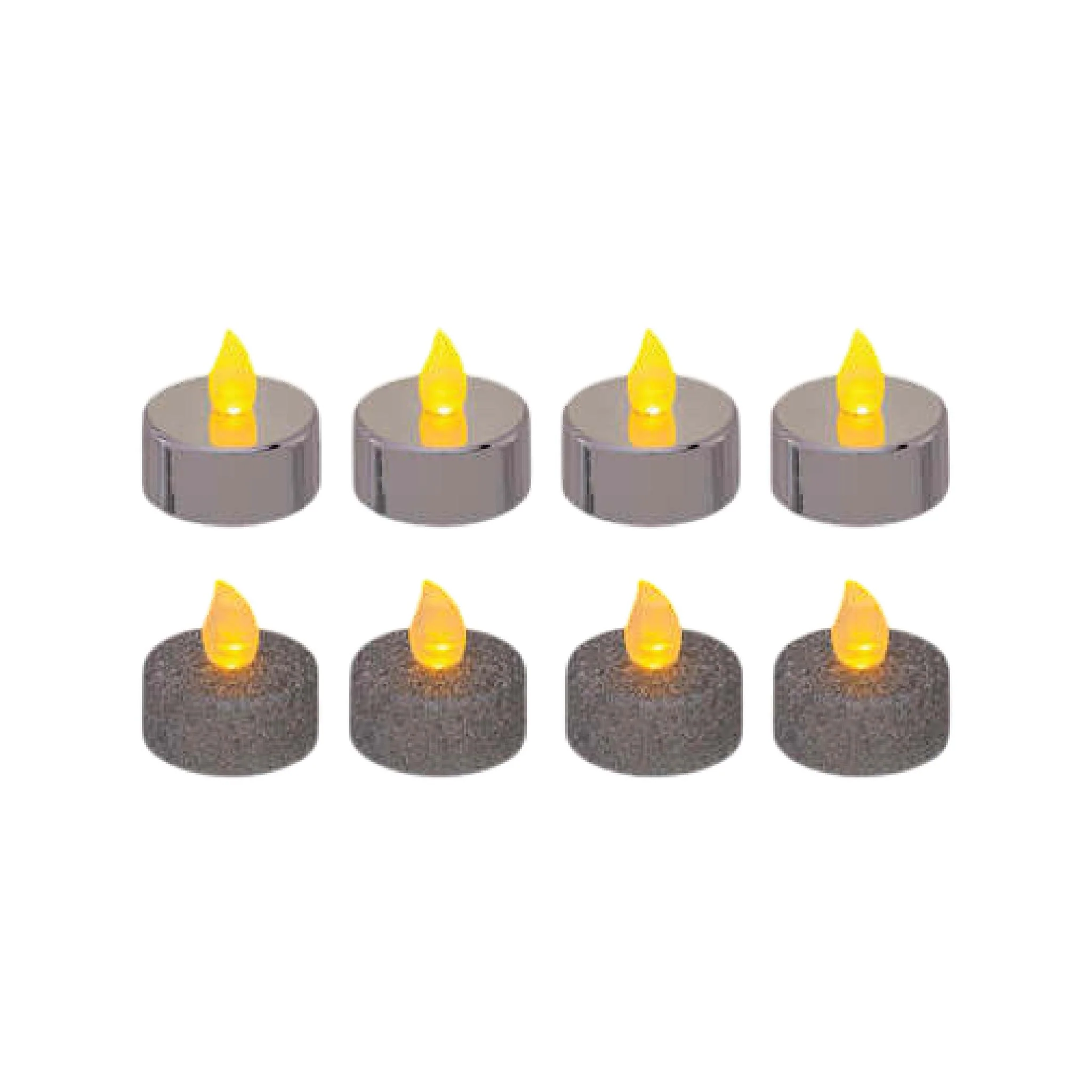 LED Tealights | Silver | Set of 8