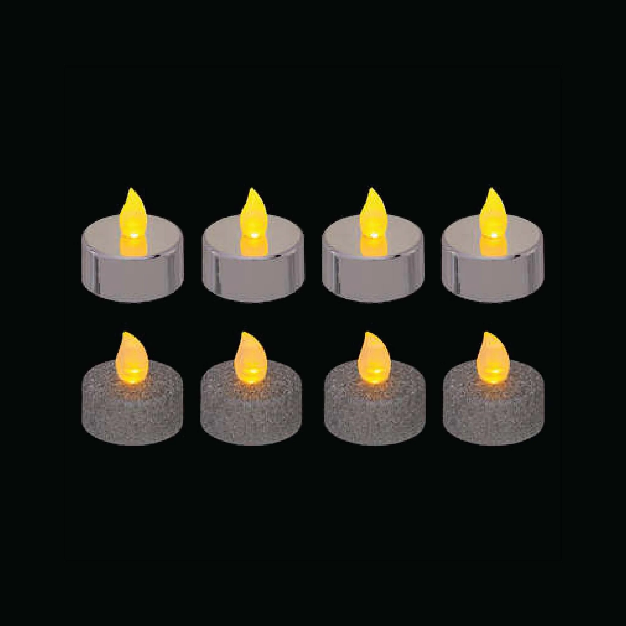LED Tealights | Silver | Set of 8 - Image 2