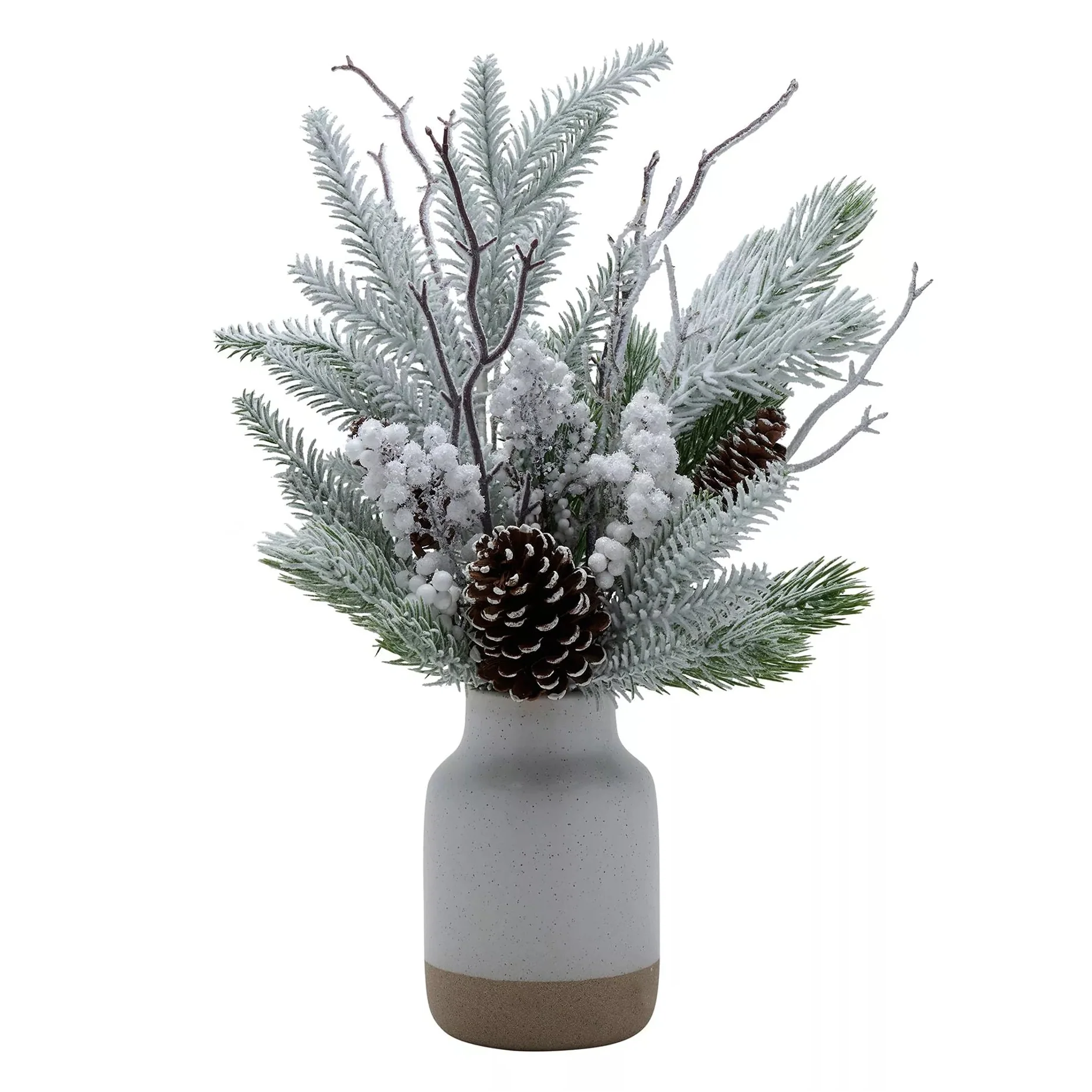 Faux Frosted Pine Pot