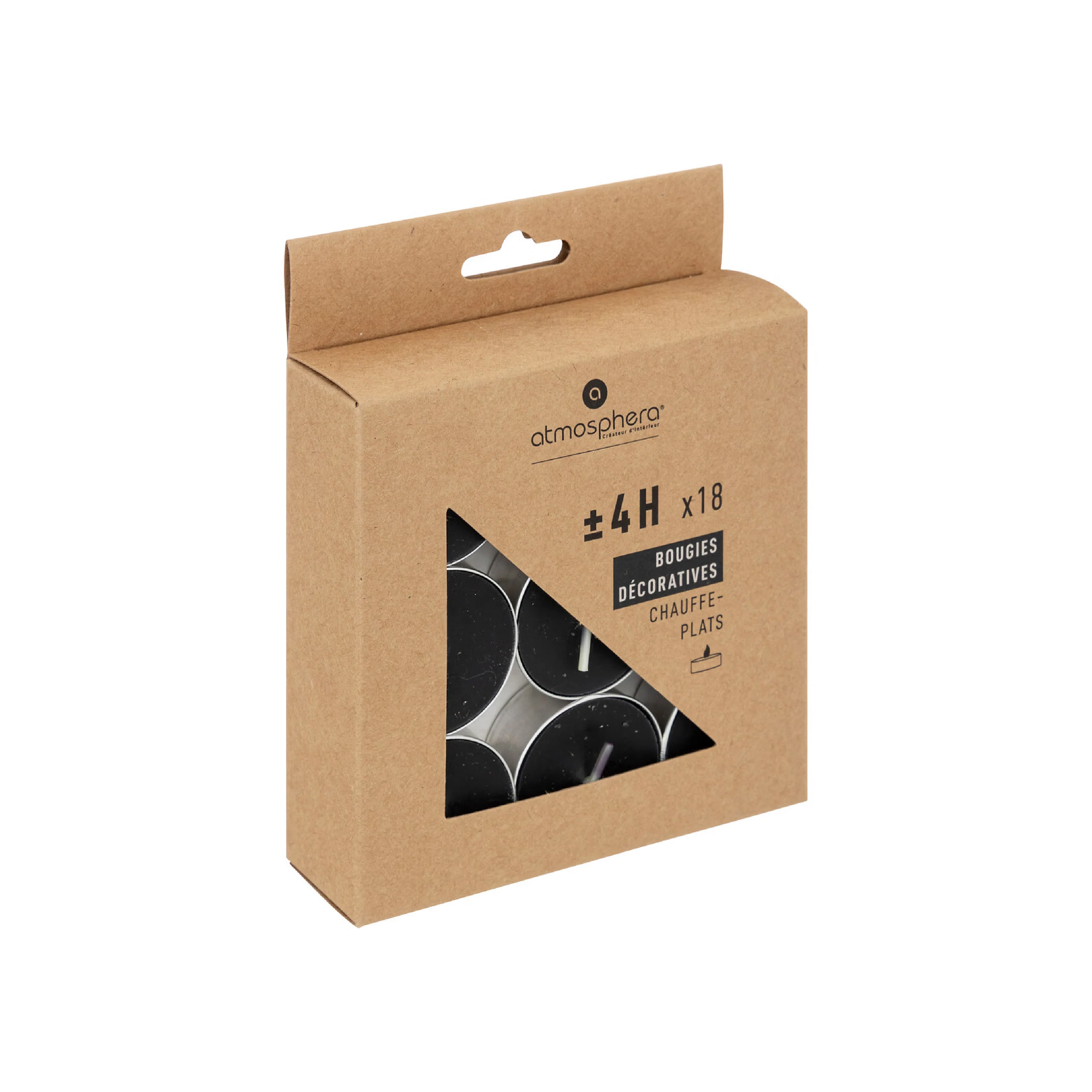 Hugo Tealight Set | Black | Set of 18