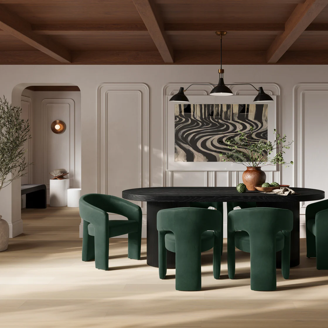 Alba Dining Chair | Forest Green