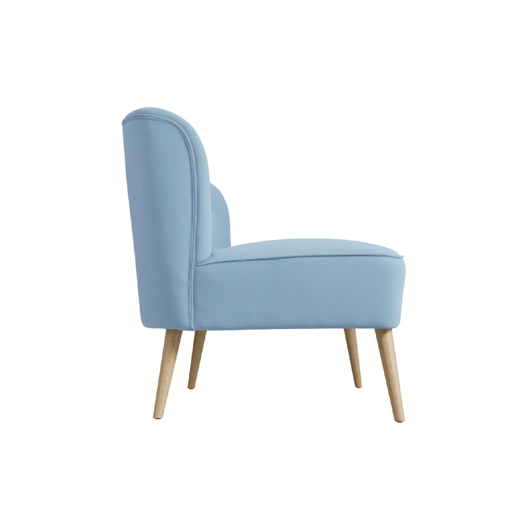Beau 2 Seater Sofa | Cornflower Blue/Blonde Wood - Image 4