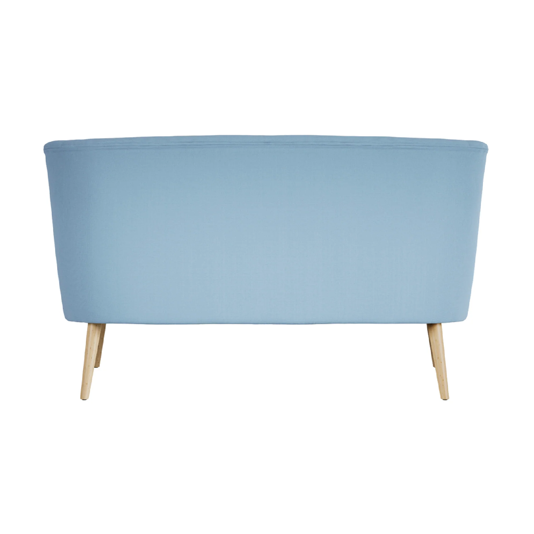 Beau 2 Seater Sofa | Cornflower Blue/Blonde Wood - Image 5