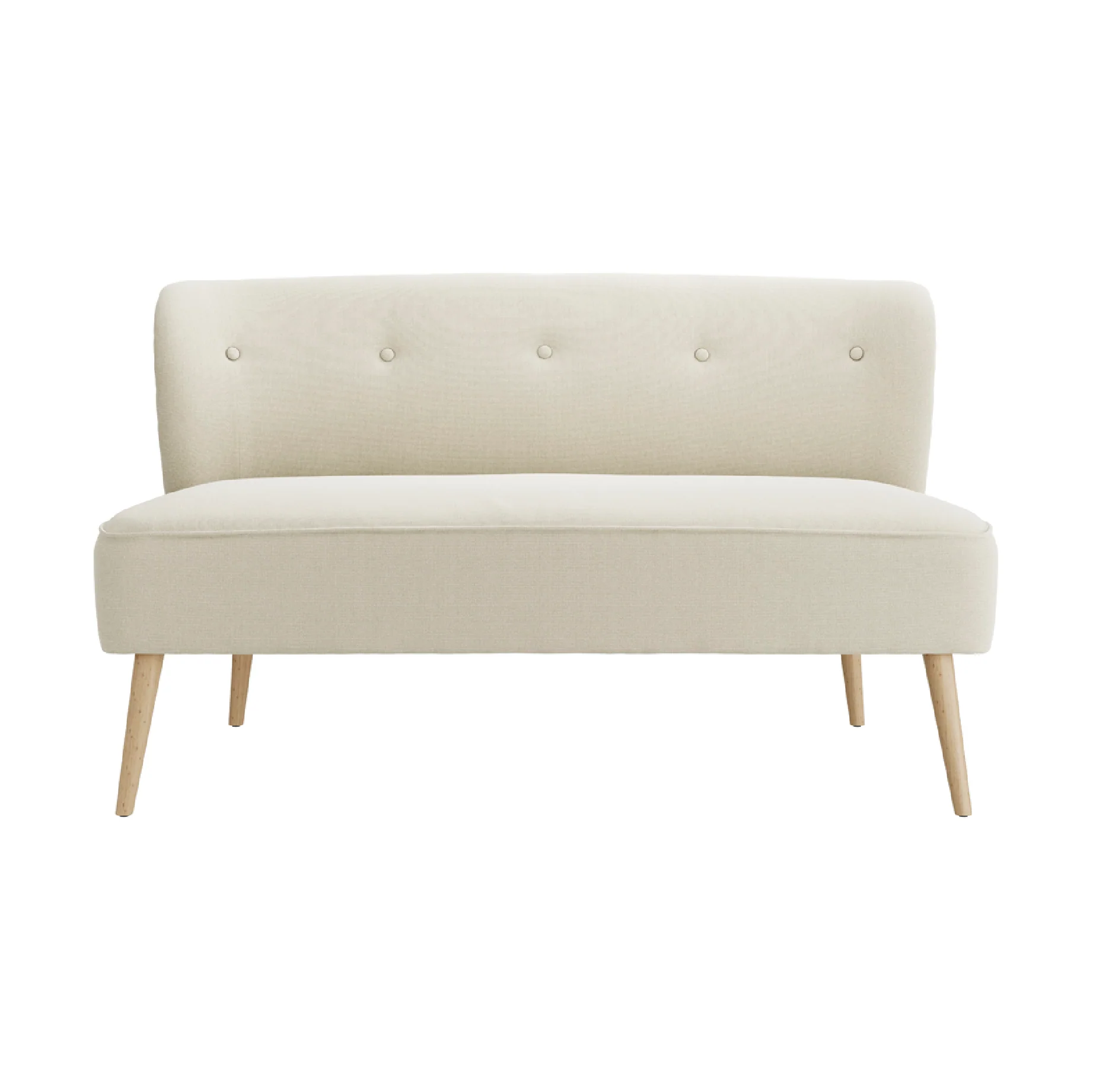 Beau 2 Seater Sofa | Sand/Blonde Wood - Image 2