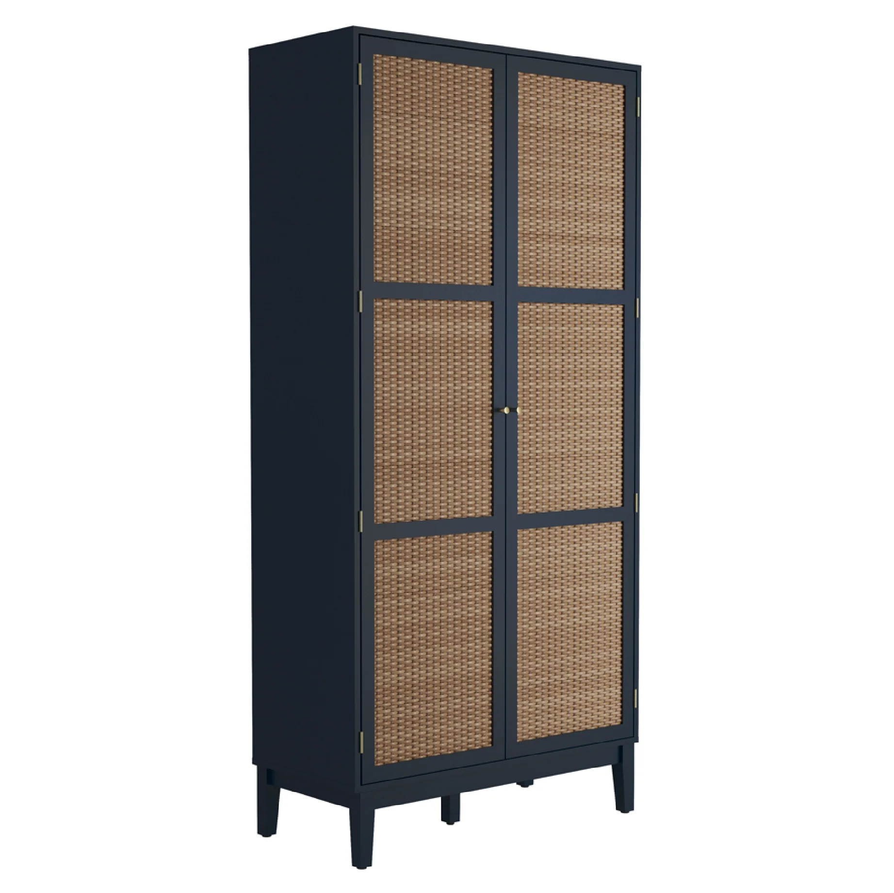 Bordeaux 2 Door Wardrobe | Blue/Natural - Image 4