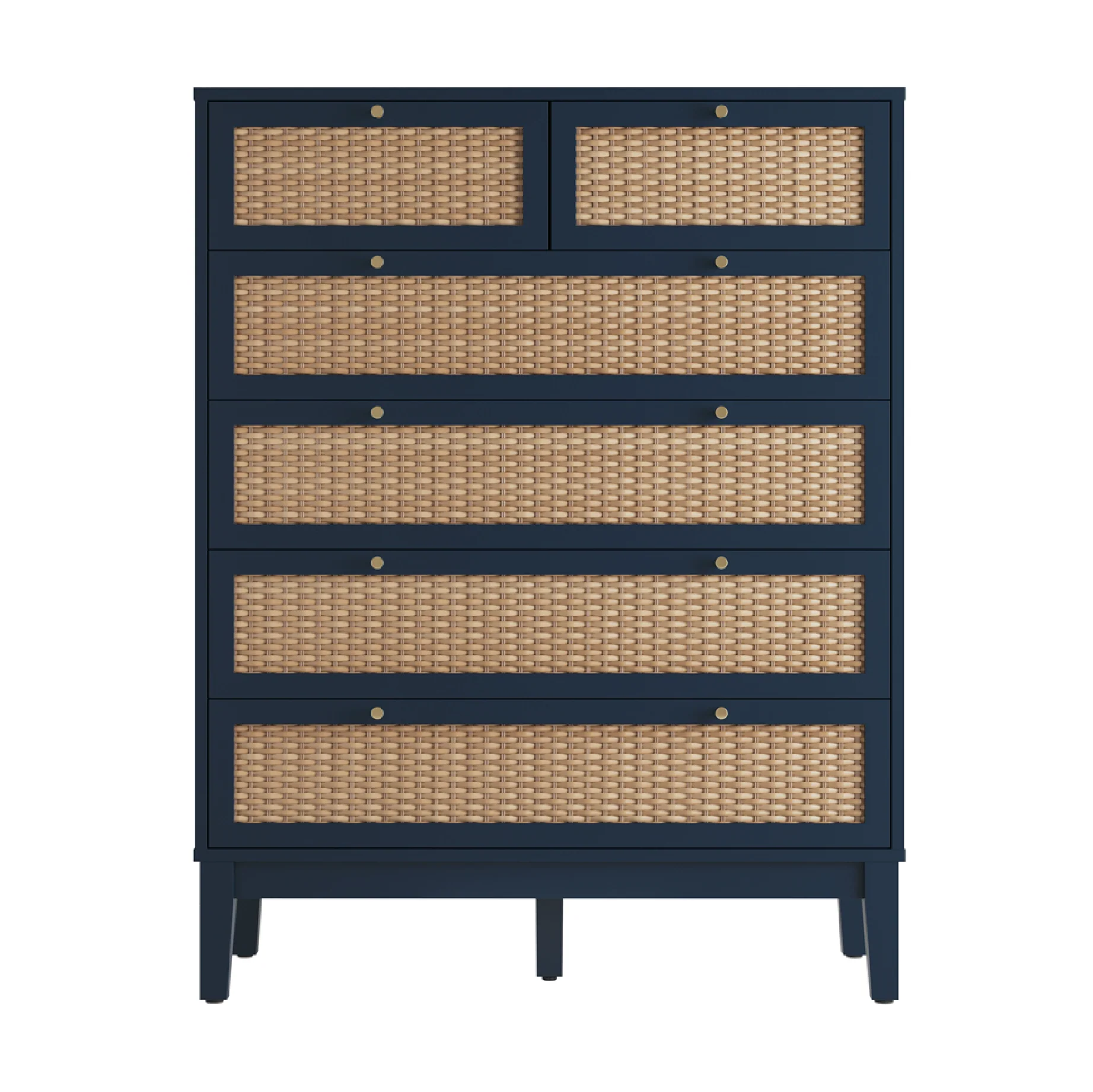 Bordeaux 6 Drawer Chest | Blue/Natural - Image 2