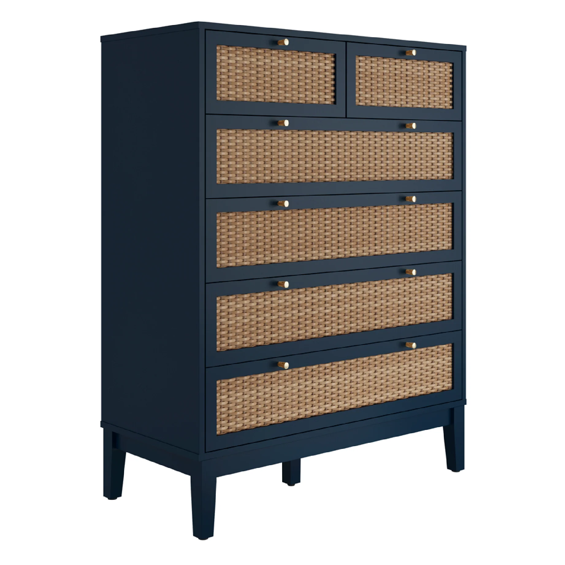 Bordeaux 6 Drawer Chest | Blue/Natural - Image 3