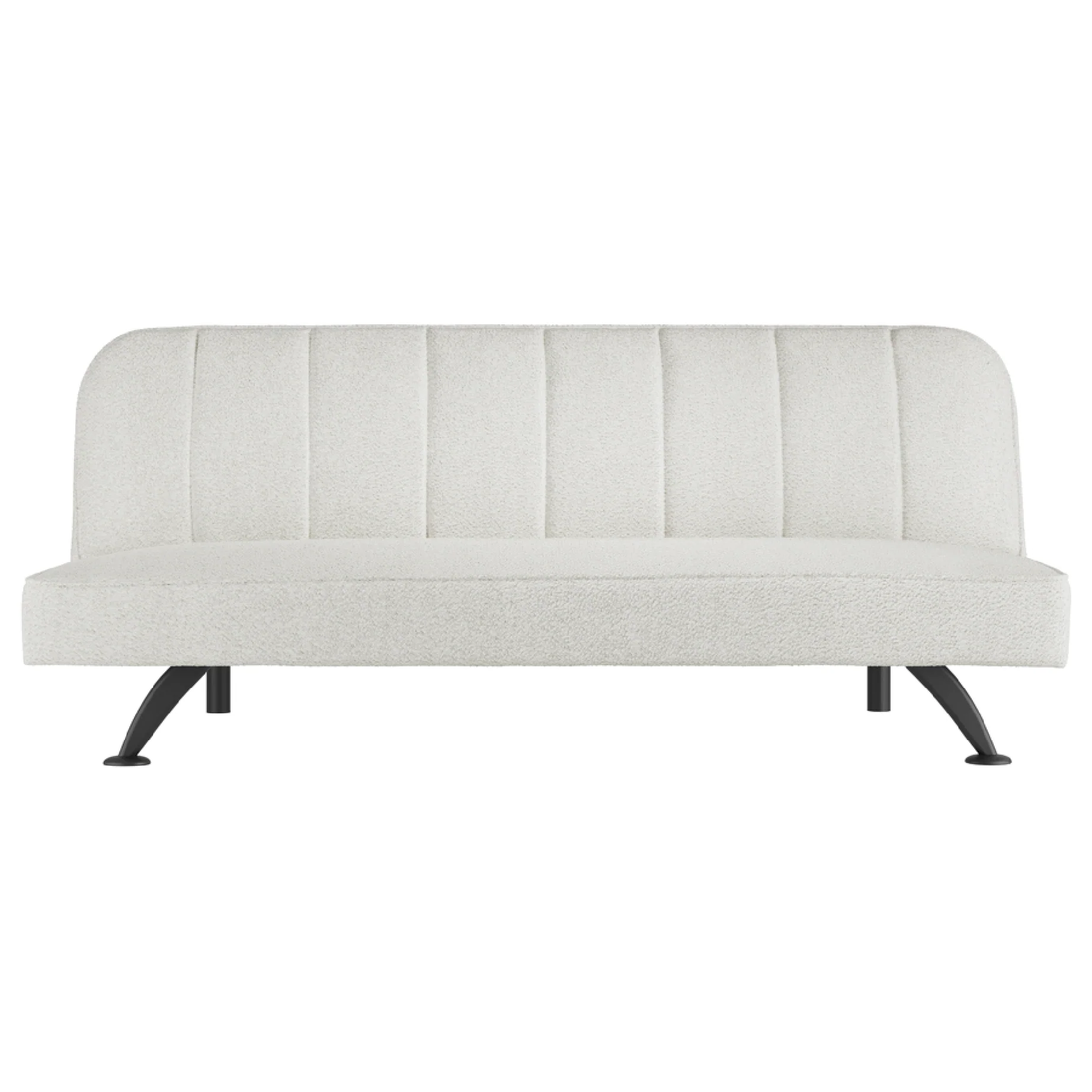 Burlington Boucle Sofa Bed | Ivory/Matte Black - Image 3