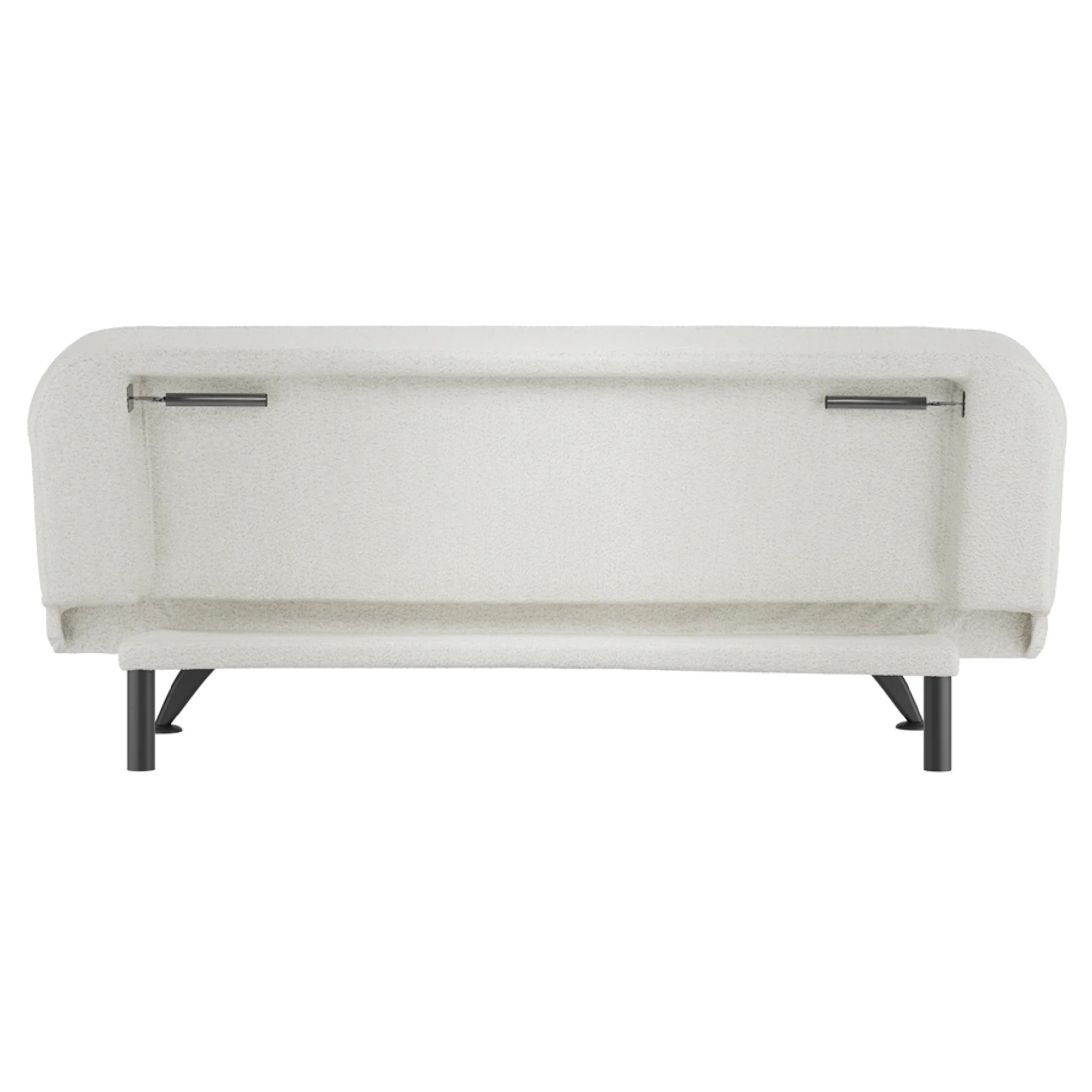 Burlington Boucle Sofa Bed | Ivory/Matte Black - Image 5