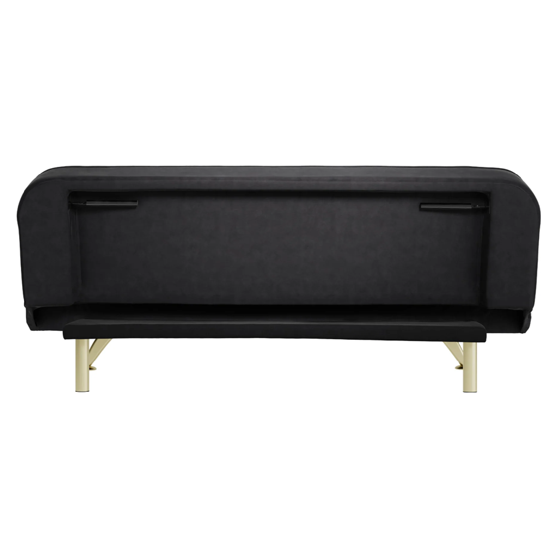 Burlington Velvet Sofa Bed | Black/Brushed Gold - Image 5