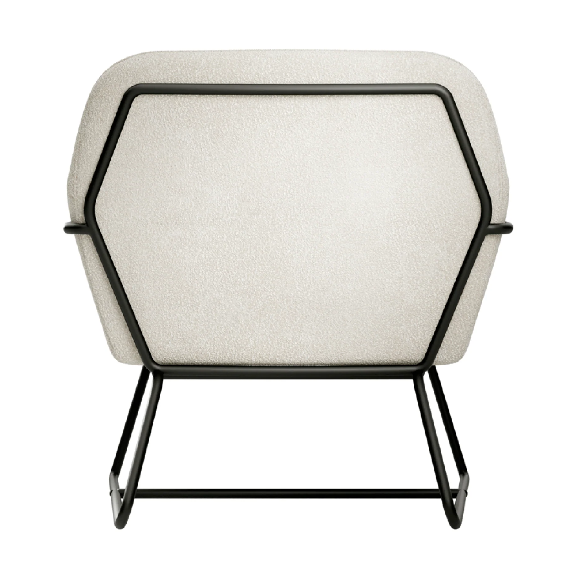 Charles Boucle Armchair | Ivory/Matte Black - Image 5