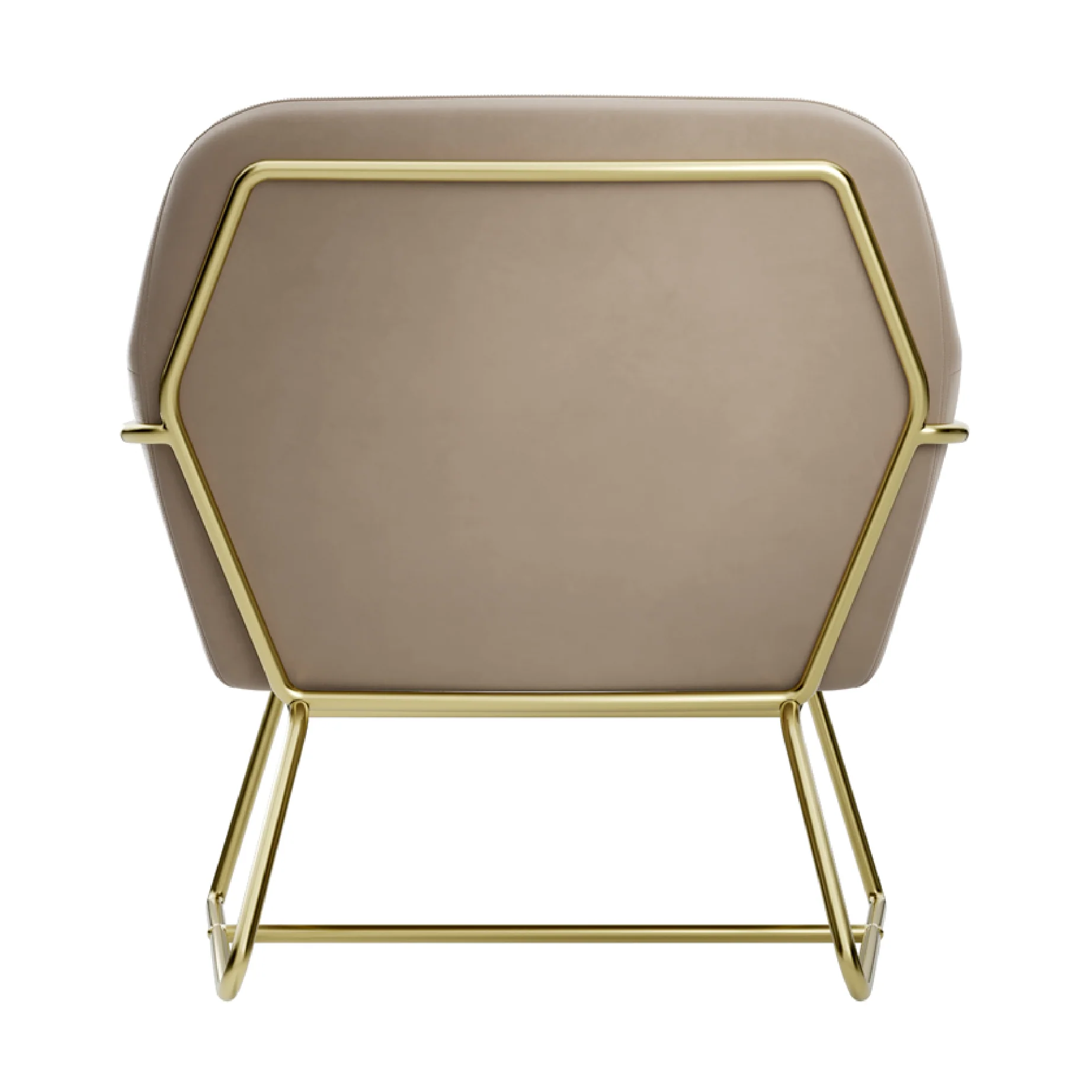 Charles Velvet Armchair | Beige/Brushed Gold - Image 5