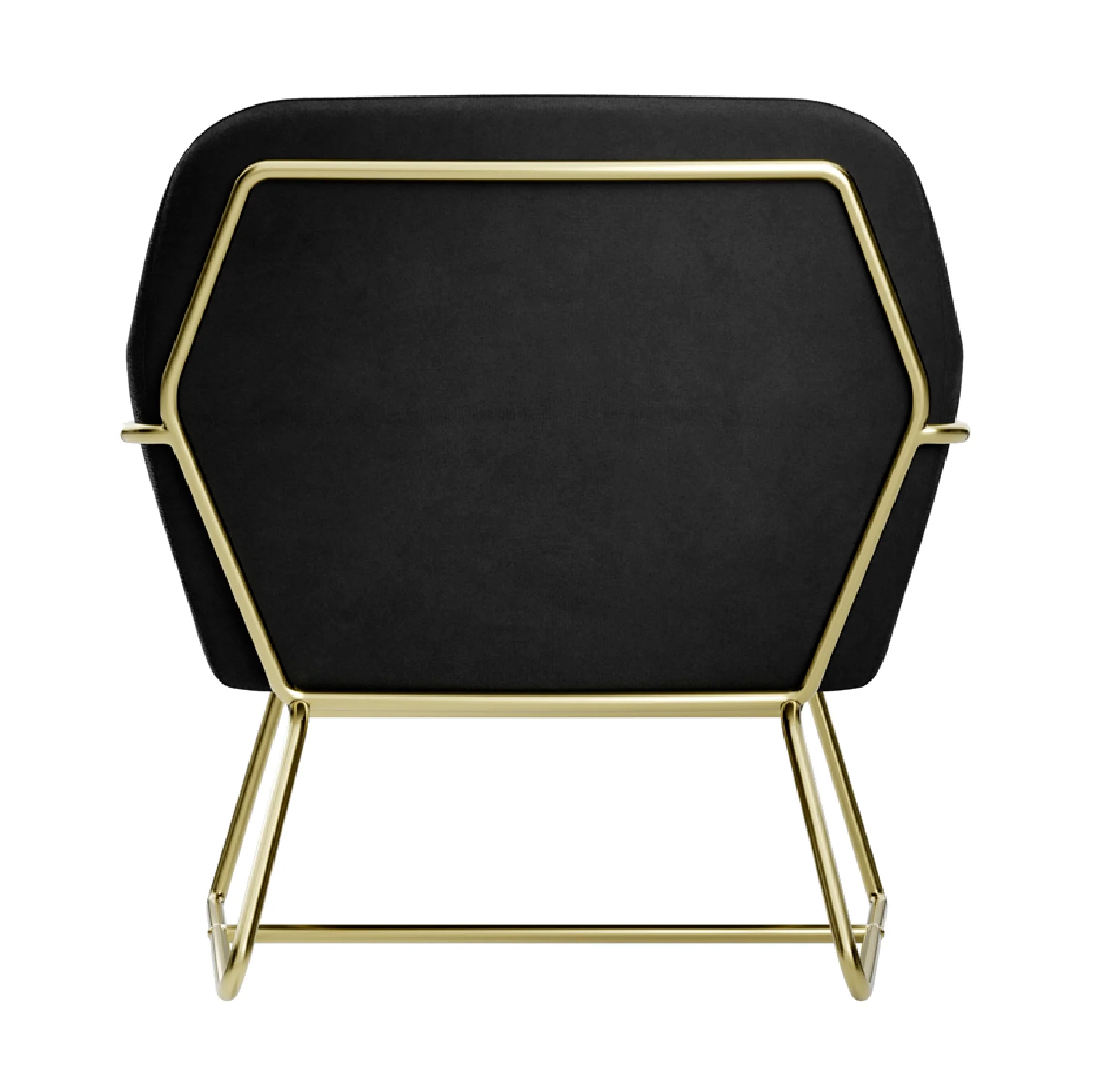 Charles Velvet Armchair | Black/Brushed Gold - Image 5
