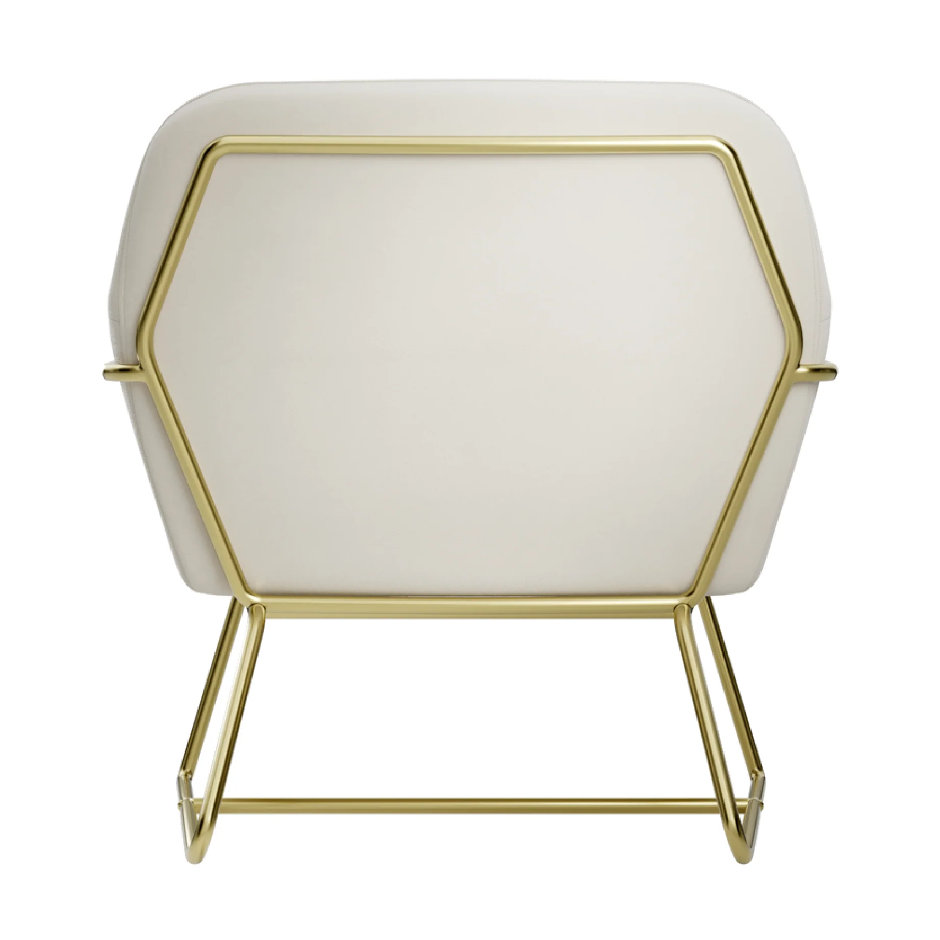 Charles Velvet Armchair | Cream/Brushed Gold - Image 5