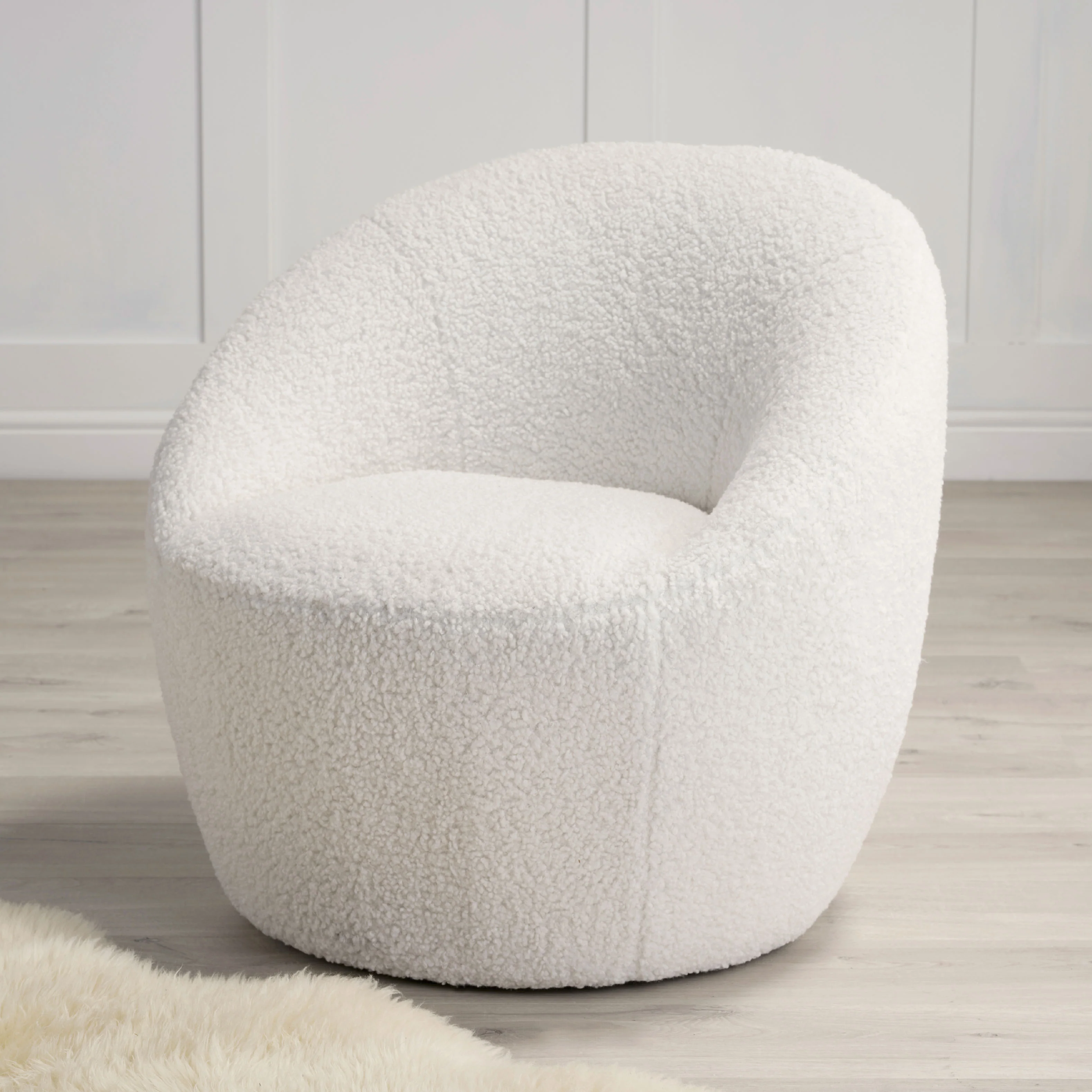 Cocoon Boucle Chair | White - Image 3