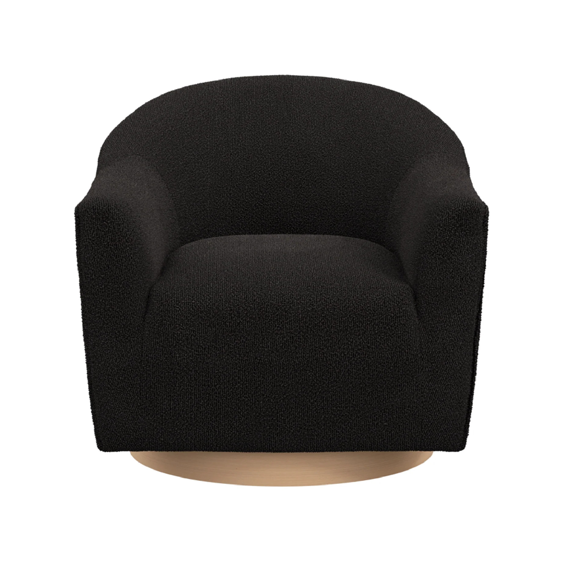 Daphne Boucle Swivel Chair | Black - Image 2