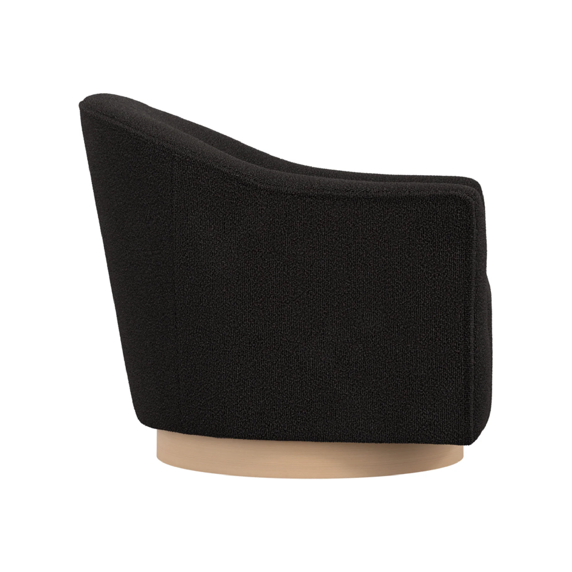 Daphne Boucle Swivel Chair | Black - Image 4