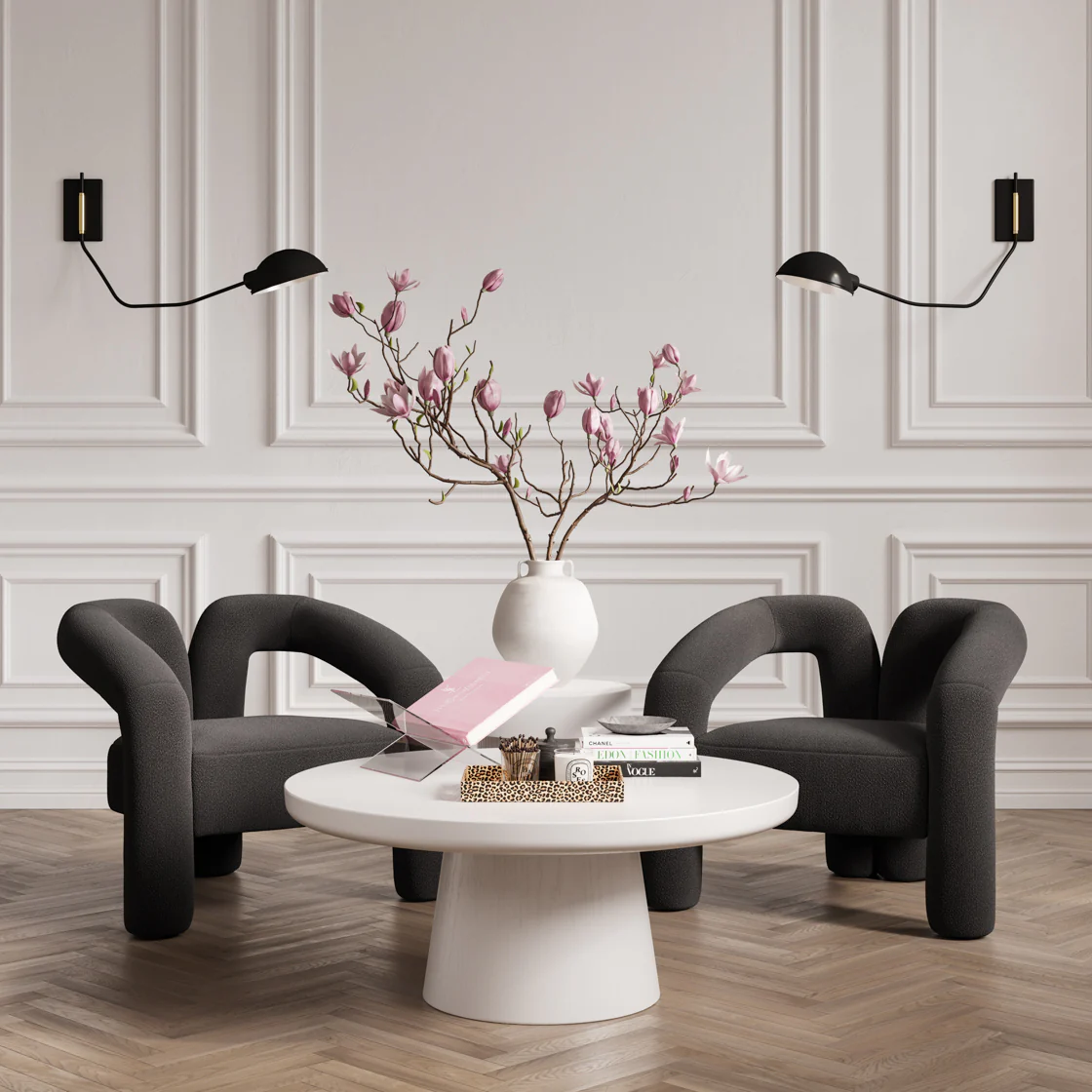 Freyja Boucle Chair | Black