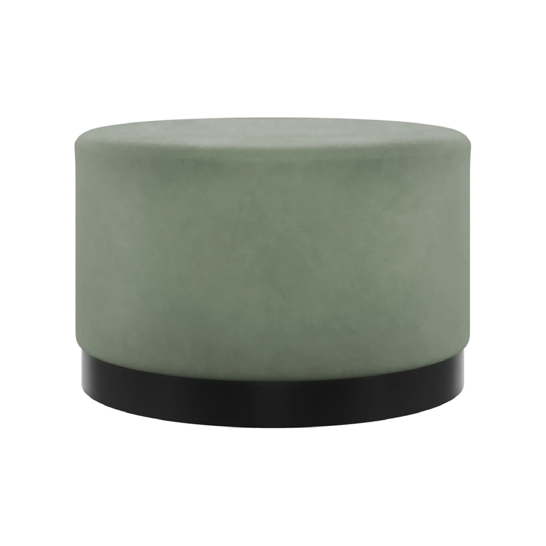 Lara Velvet Pouffe | Sage/Matte Black | Large - Image 2