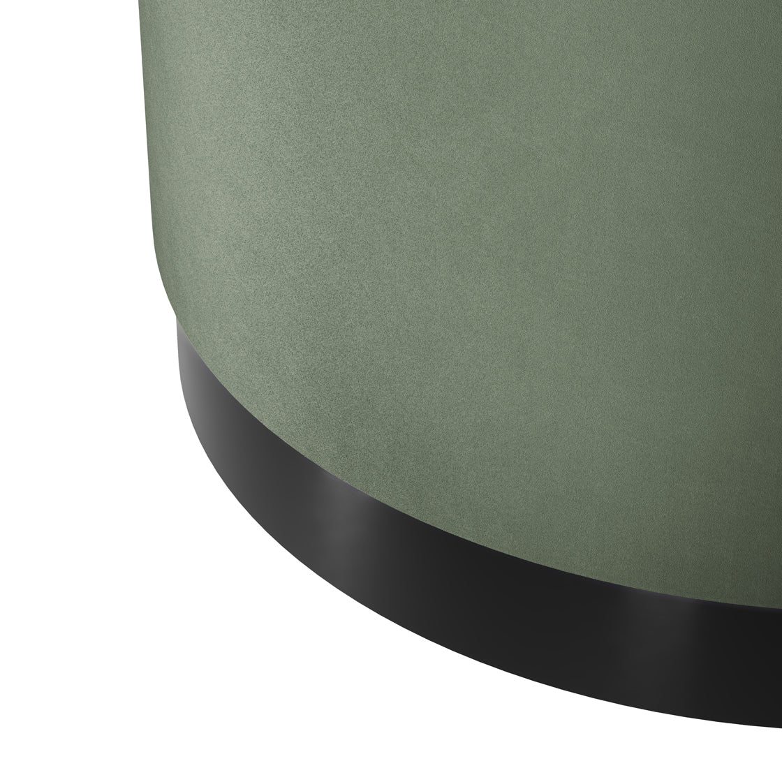Lara Velvet Pouffe | Sage/Matte Black | Large - Image 3