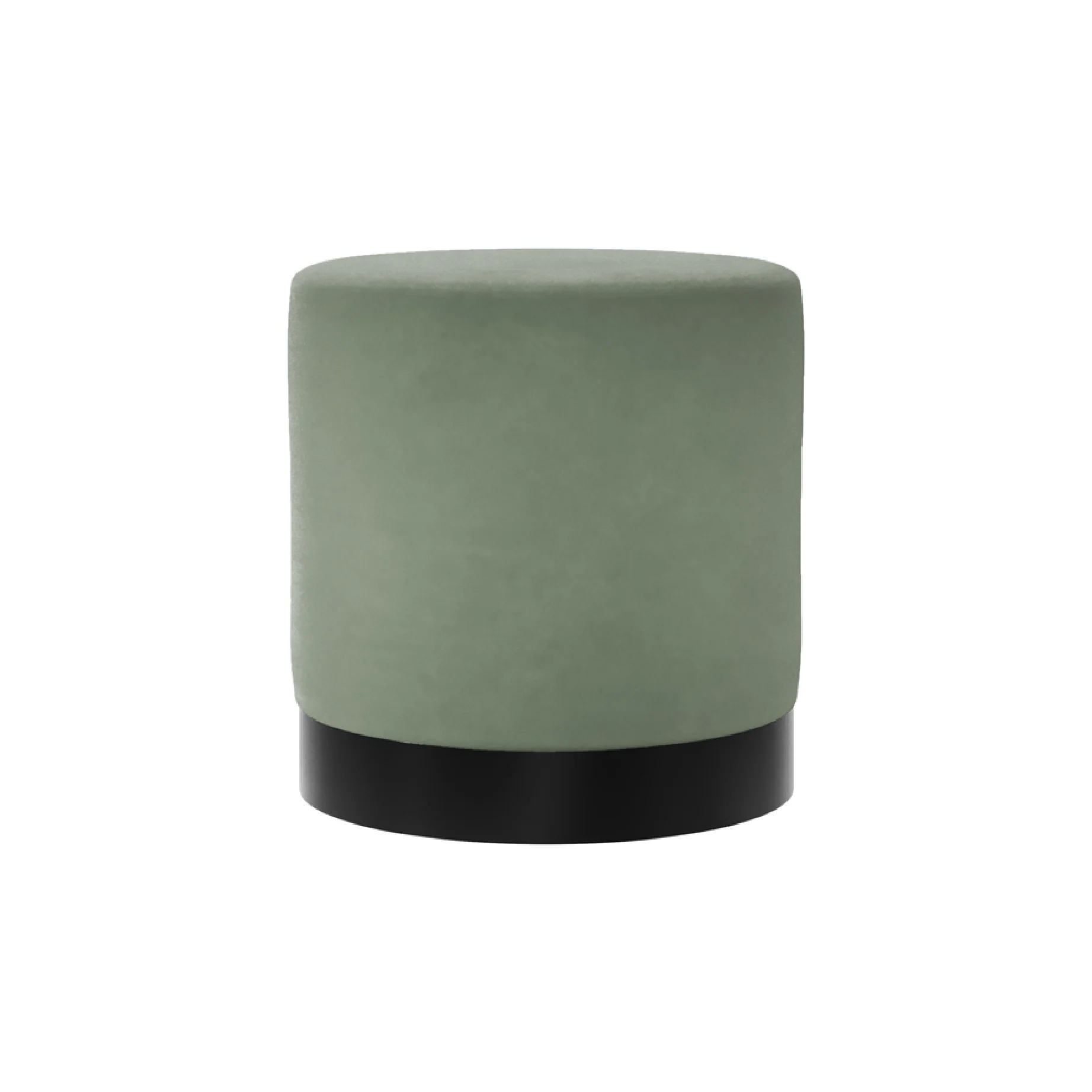 Lara Velvet Pouffe | Sage/Matte Black | Small - Image 2