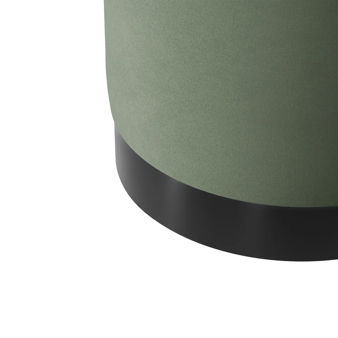 Lara Velvet Pouffe | Sage/Matte Black | Small - Image 3