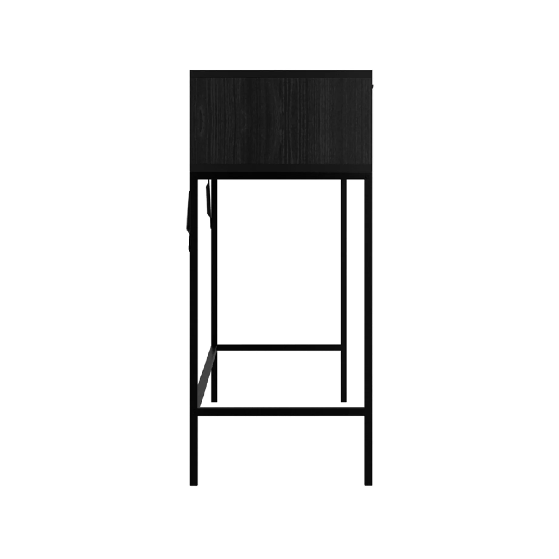 Lincoln Reeded Console Table | Matt Black - Image 4