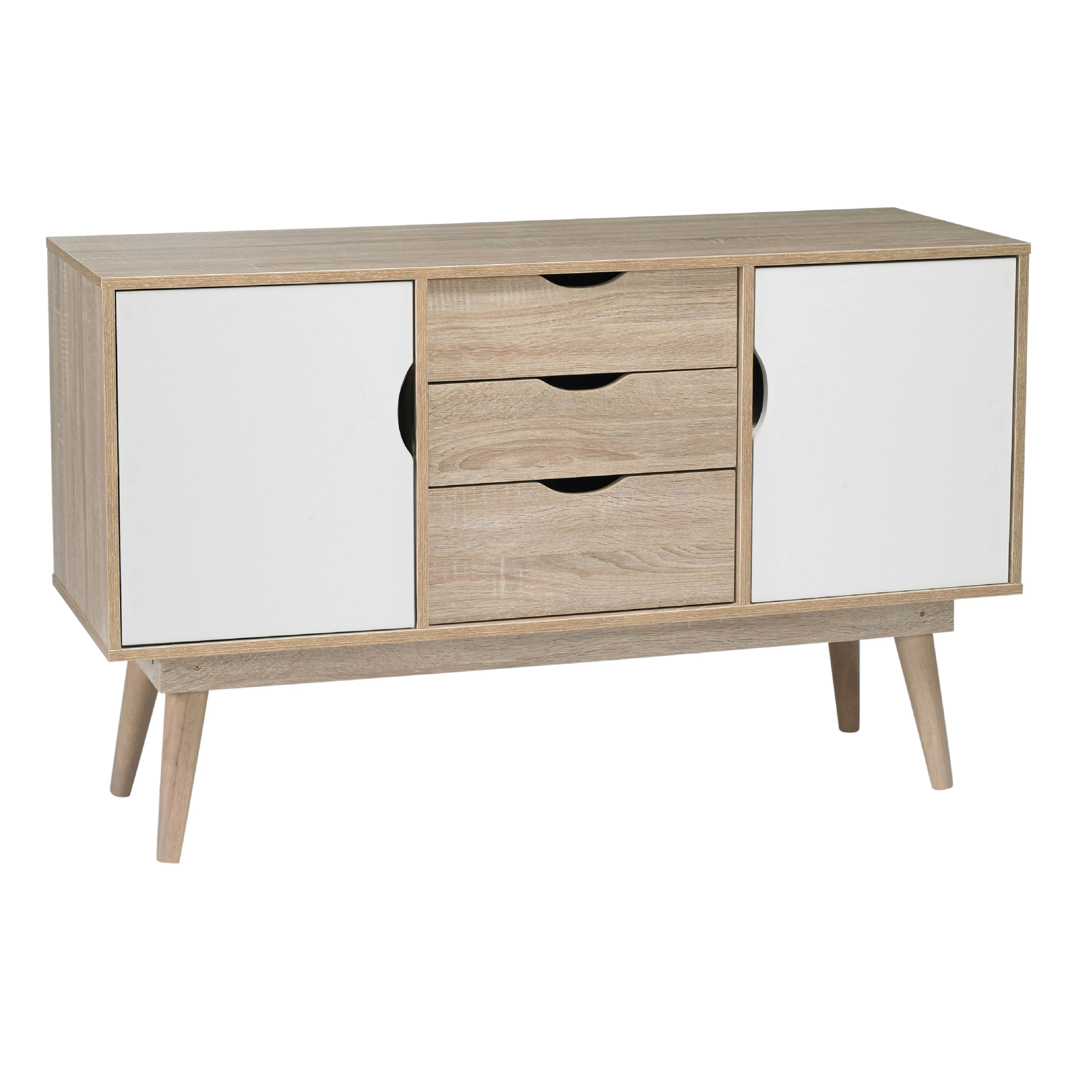 Scandi 2 Door Sideboard | White Oak - Image 2
