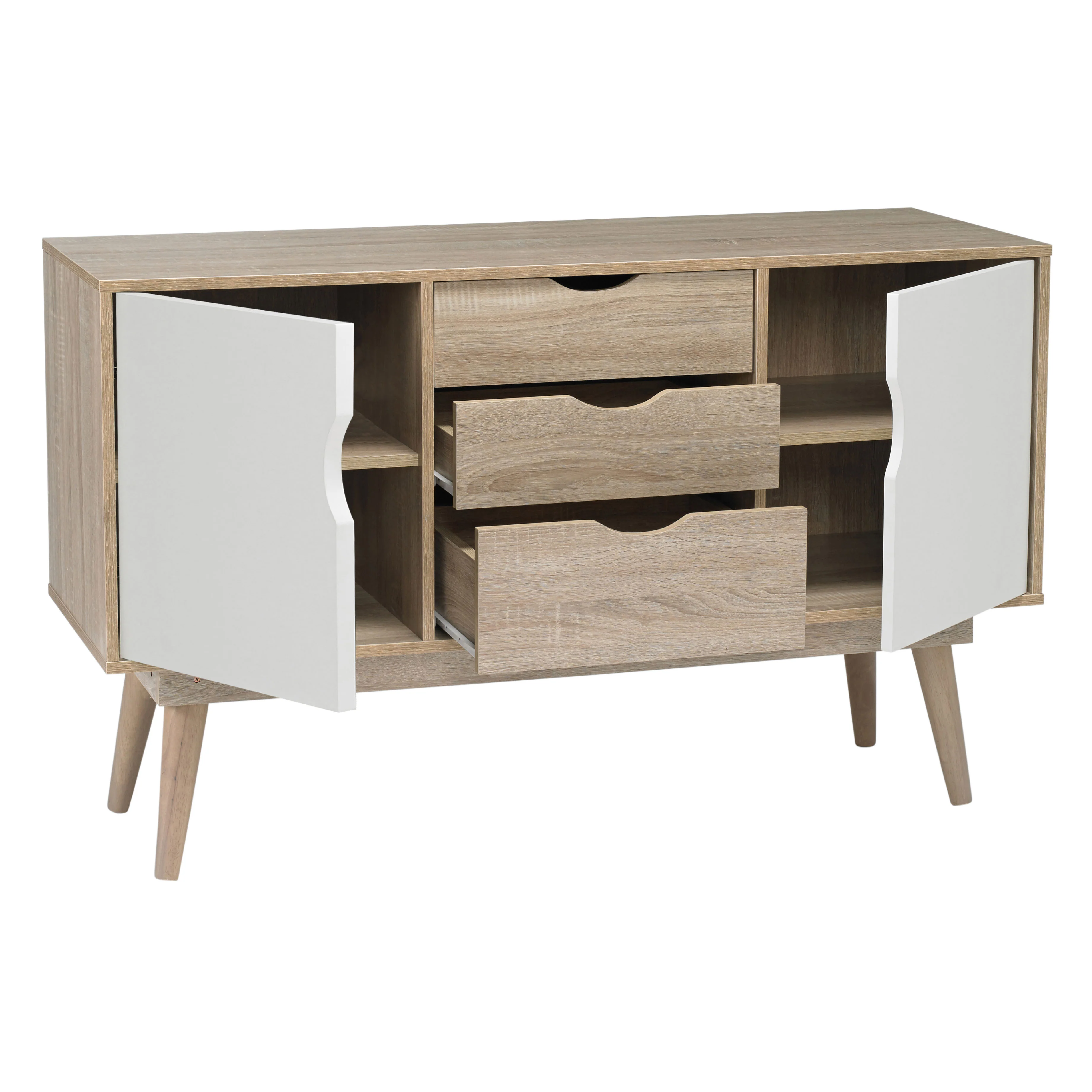 Scandi 2 Door Sideboard | White Oak - Image 3