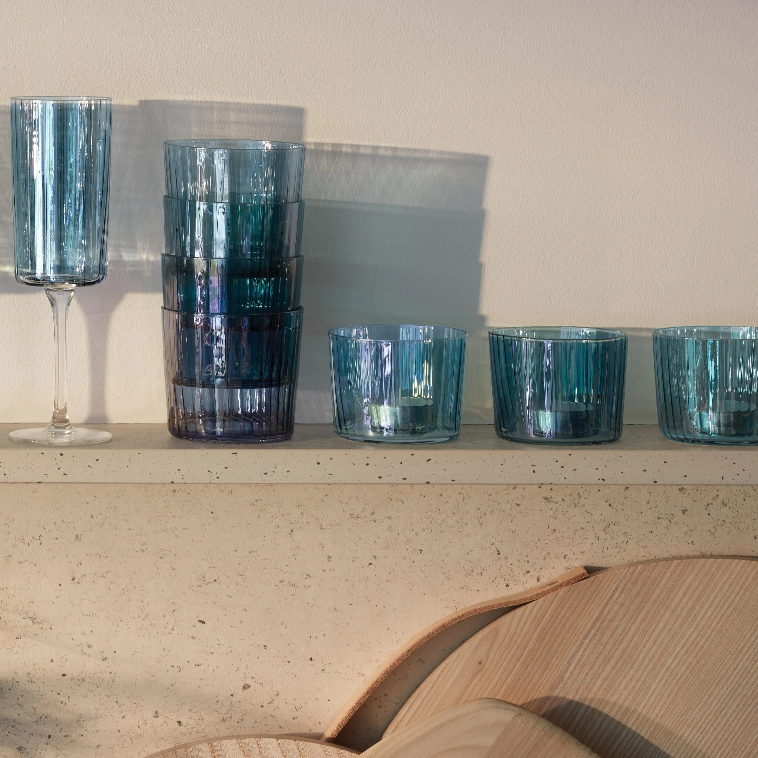 Gems Tealight Holders | Sapphire | Set of 4 - Image 2
