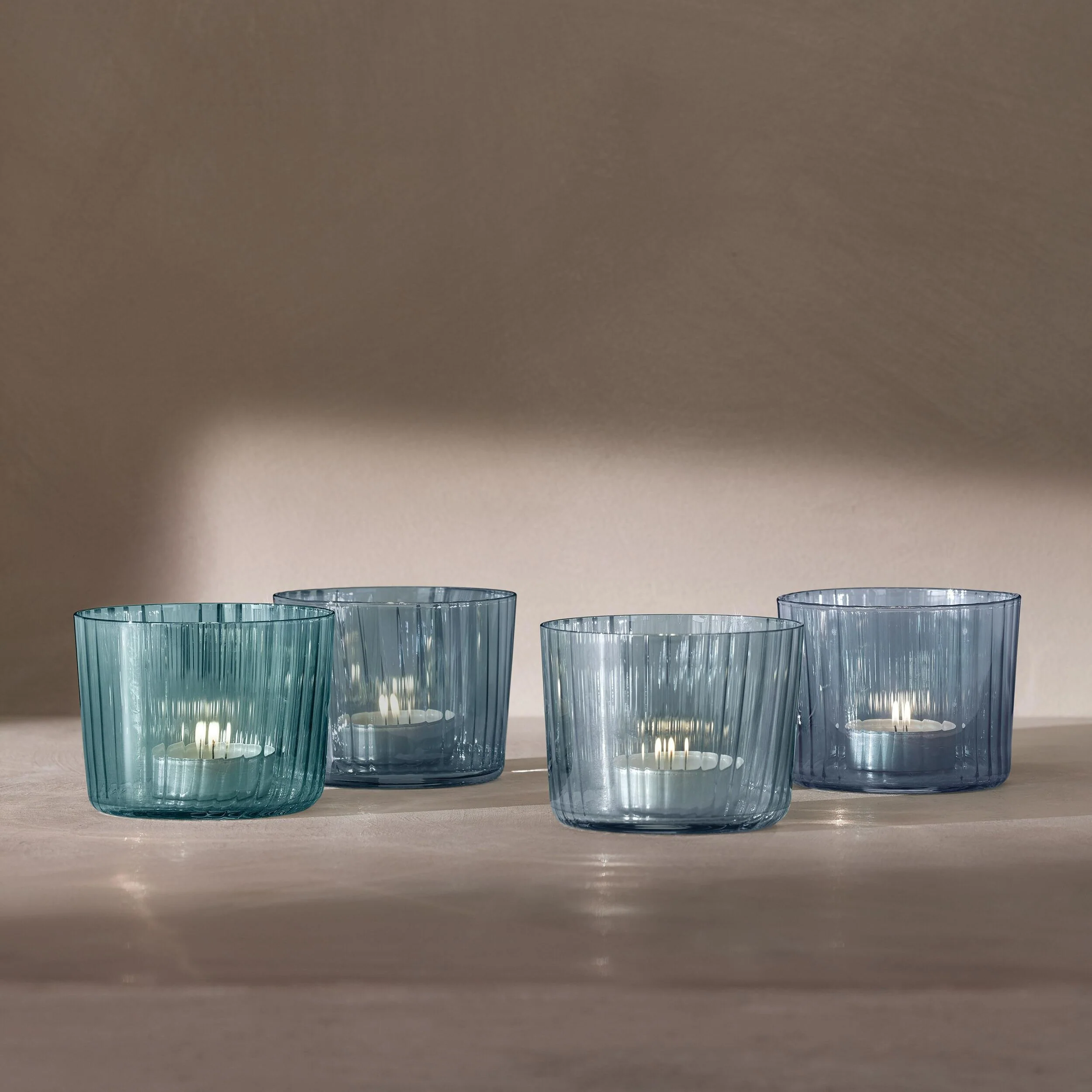 Gems Tealight Holders | Sapphire | Set of 4 - Image 3