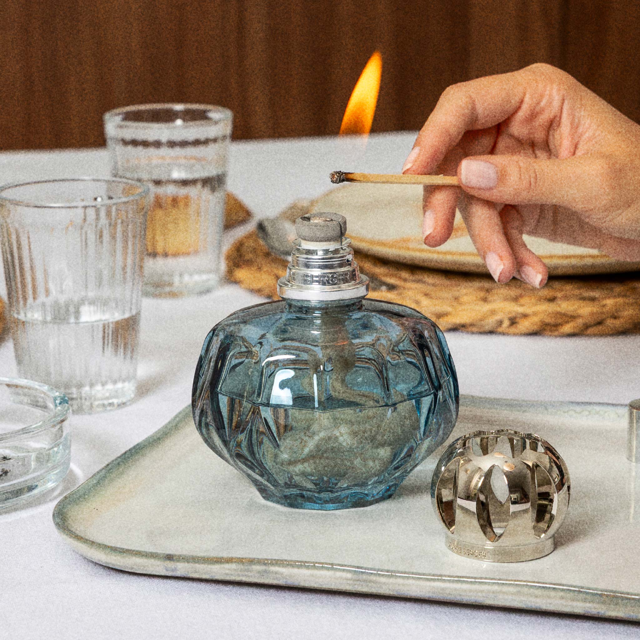 Rosalie Fragrance Lamp Set | Exquisite Sparkle | Blue - Image 2