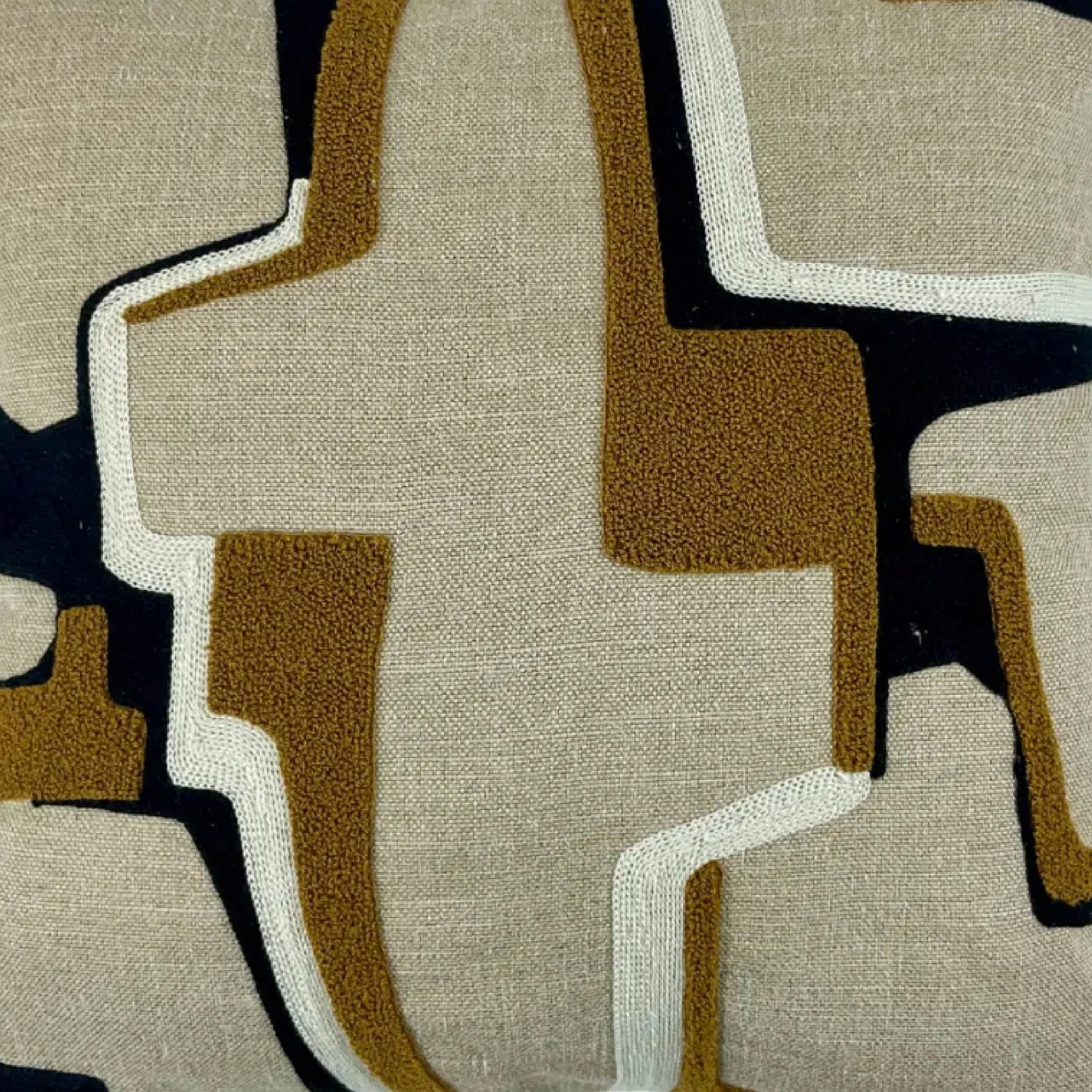 Alto Abstract Cushion | Whiskey | 43cm - Image 2