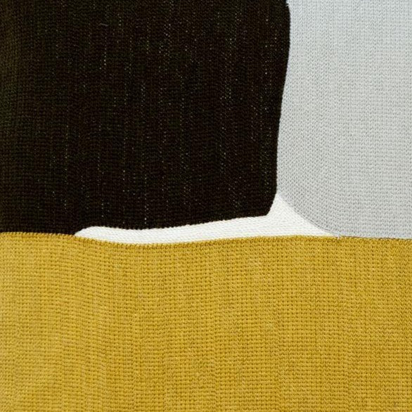 Knitted Portobello Cushion | Mustard Mix - Image 2