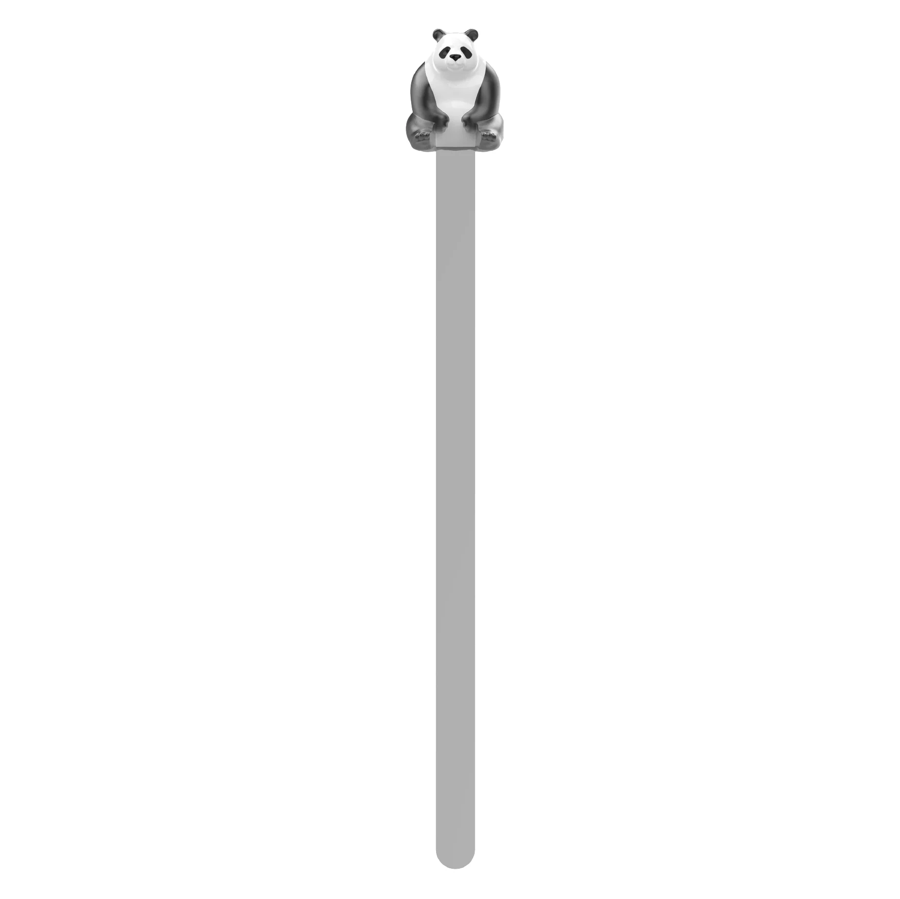 3D Panda Bookmark | Black & White - Image 3