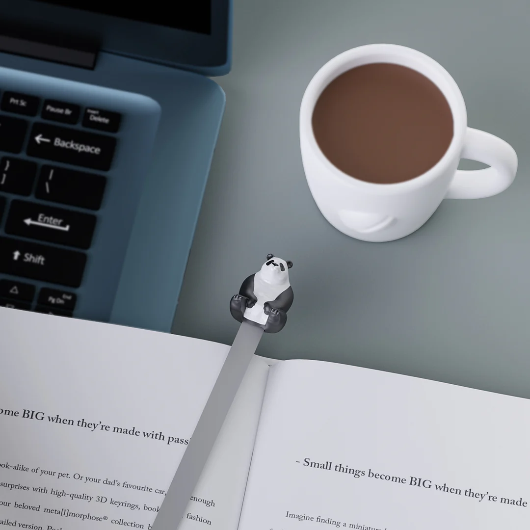3D Panda Bookmark | Black & White - Image 5