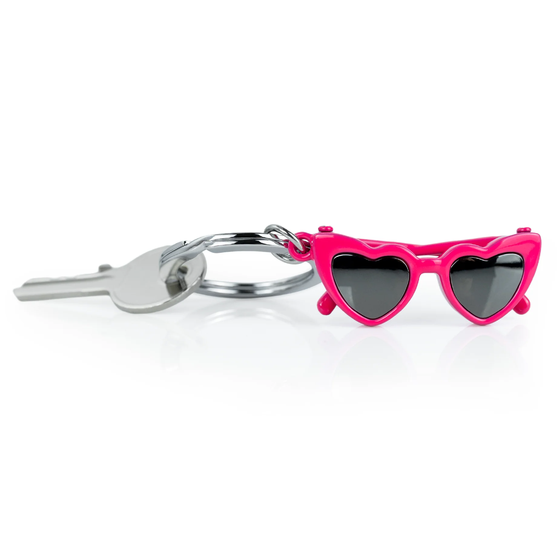 Heart Shaped Glasses Keyring | Pink - Image 3