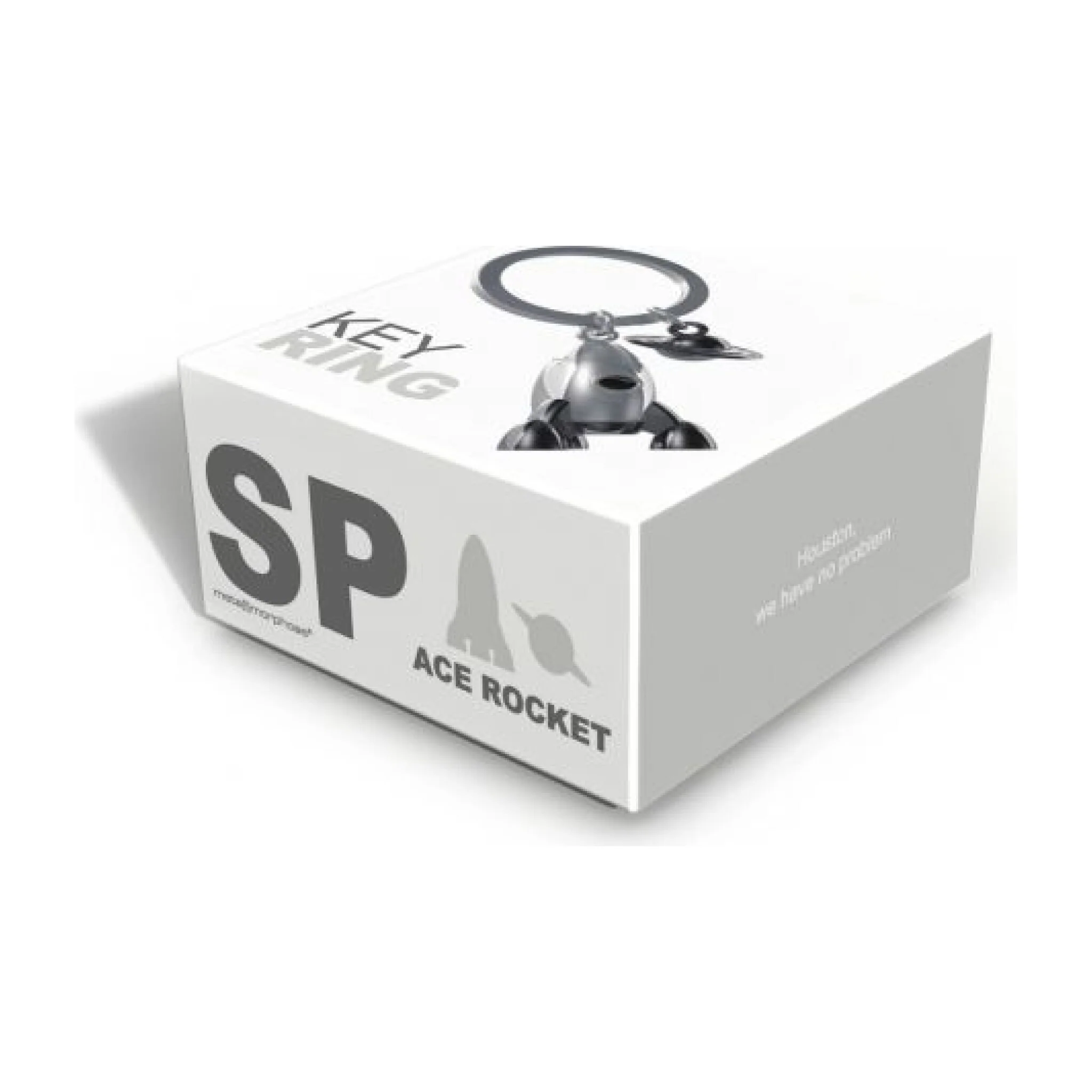 Rocket Keyring | Silver & Grey - Image 3