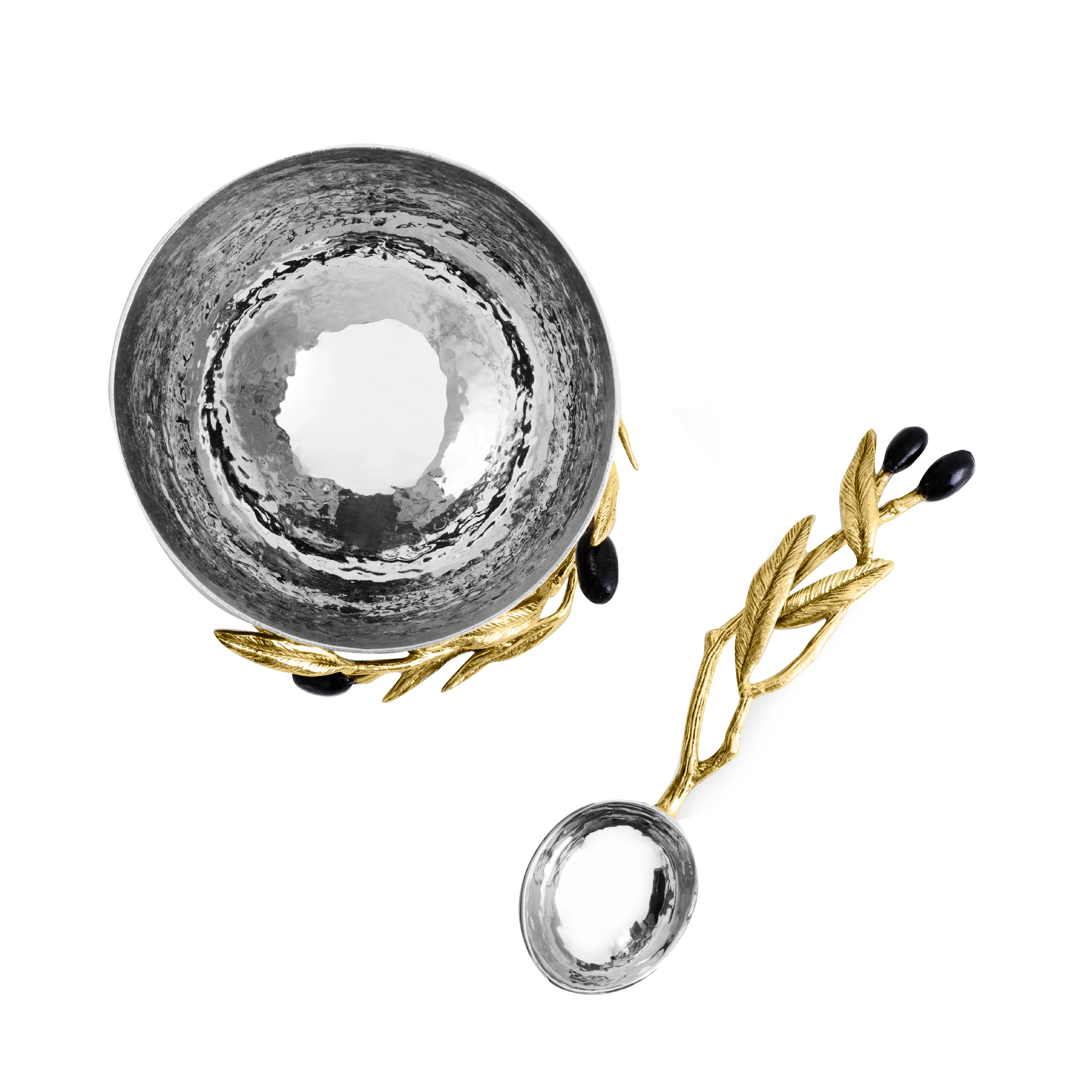 Olive Branch Nut Dish with Spoon - Image 3