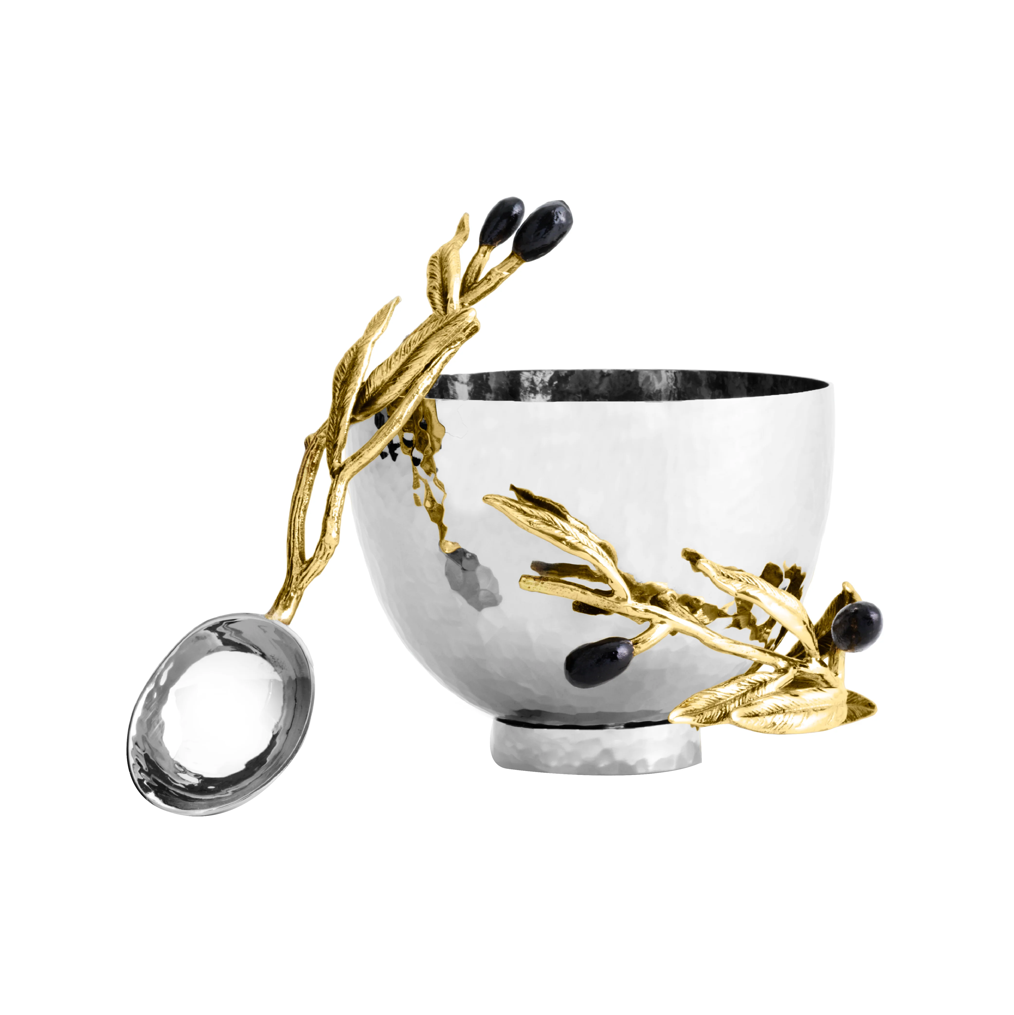 Olive Branch Nut Dish with Spoon - Image 4